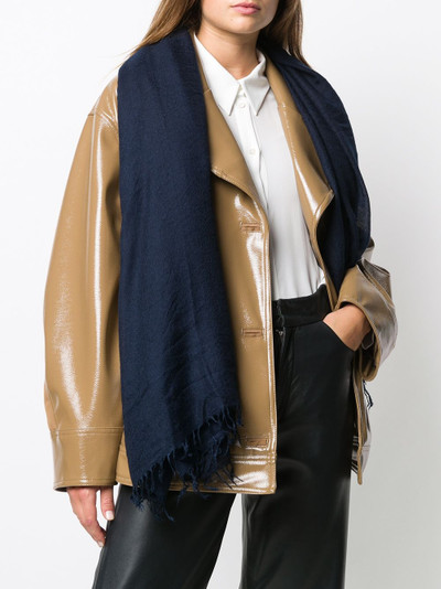 Faliero Sarti fringed-edge textured scarf outlook