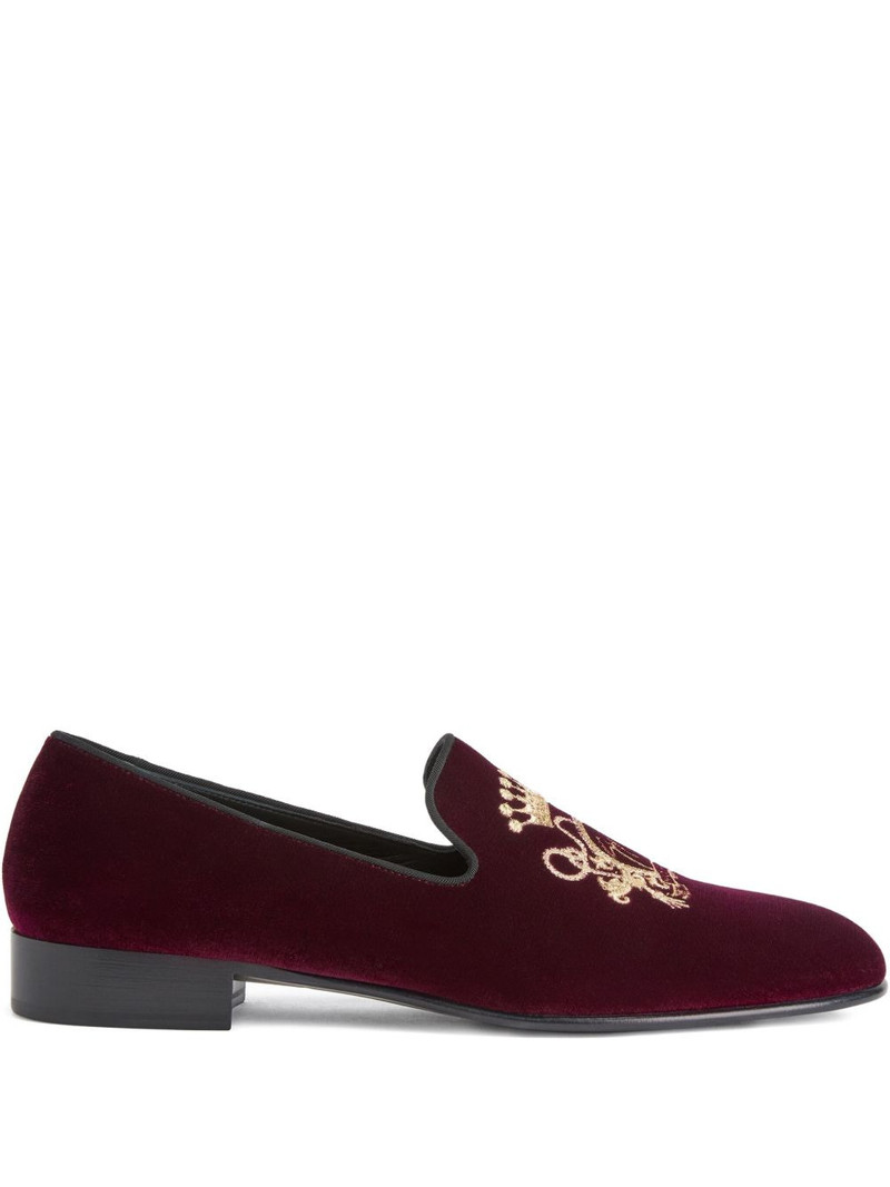 TERENCE embroidered-detail loafers 1