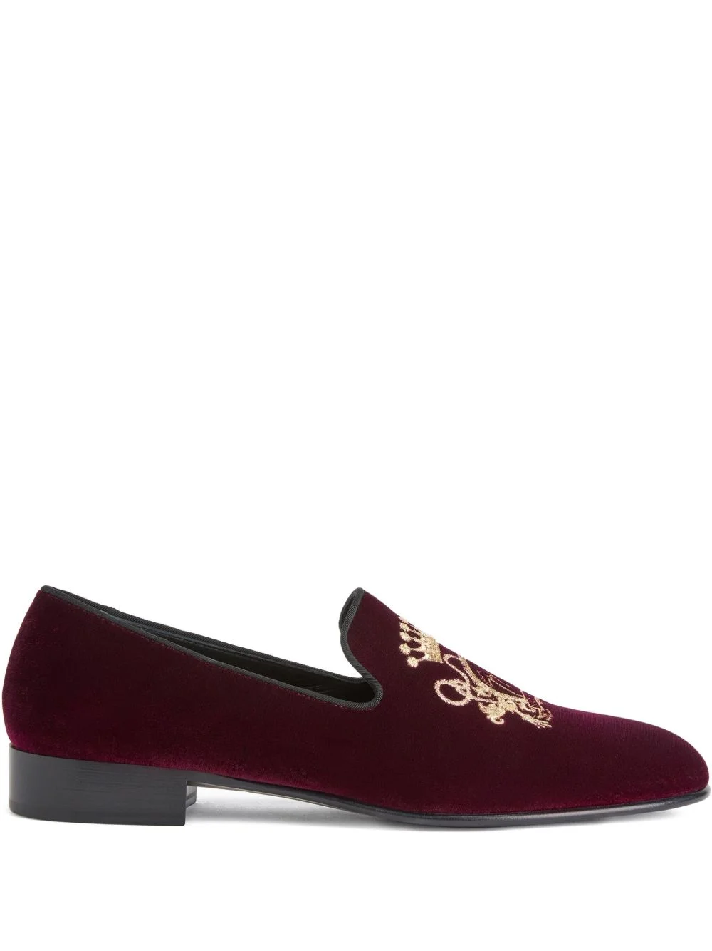 TERENCE embroidered-detail loafers - 1