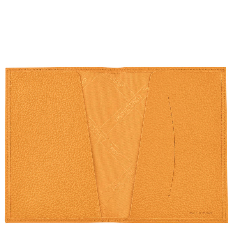 Longchamp Le Foulonné Passport cover Apricot - Leather outlook