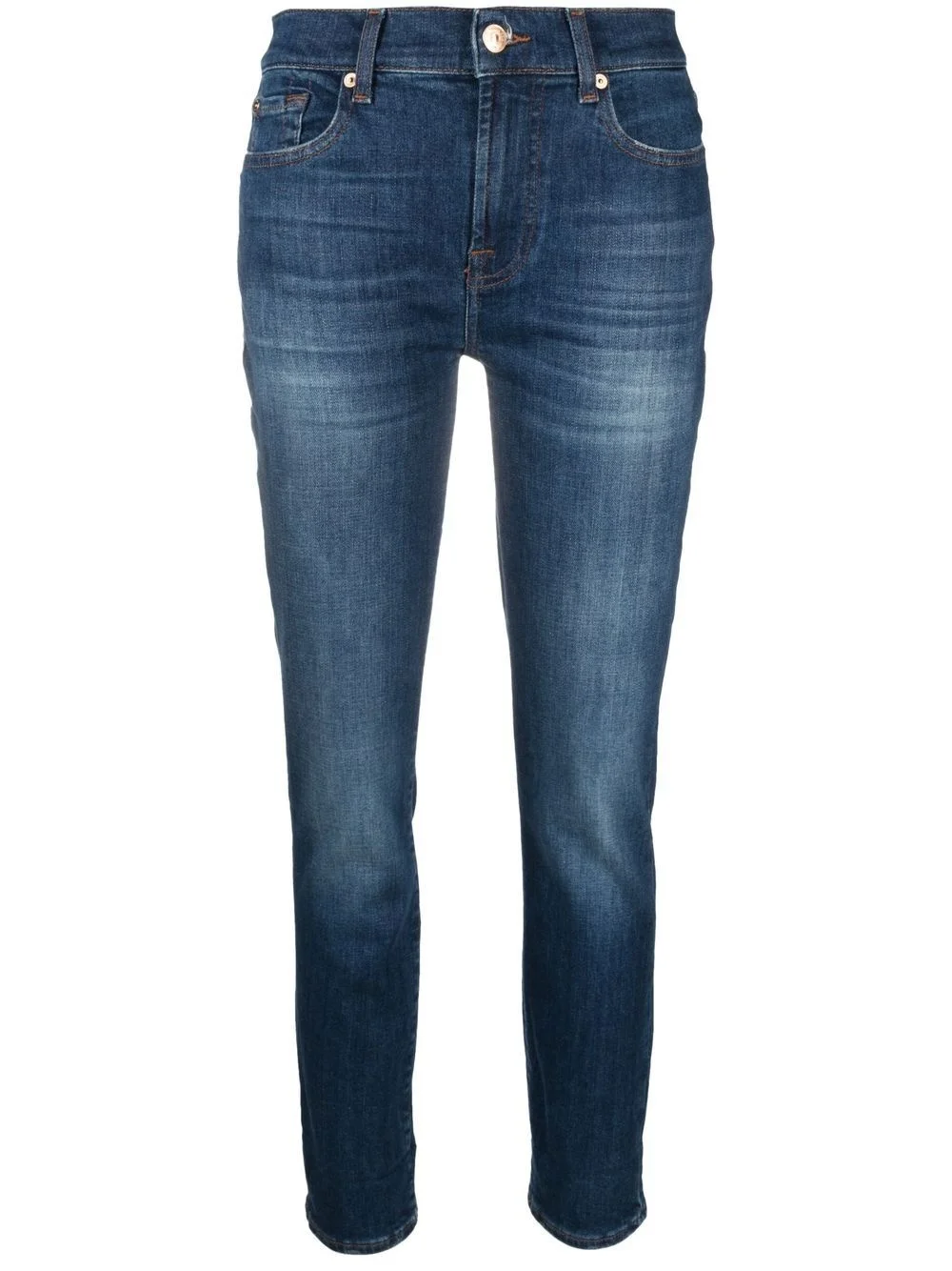 mid-rise cropped jeans - 1