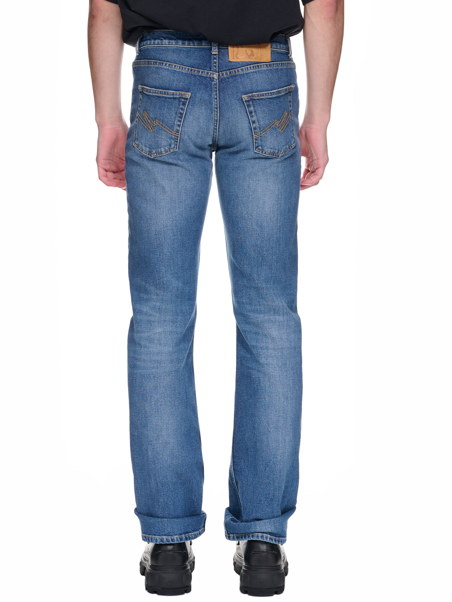 Pulled Stretch Denim Pants - 3