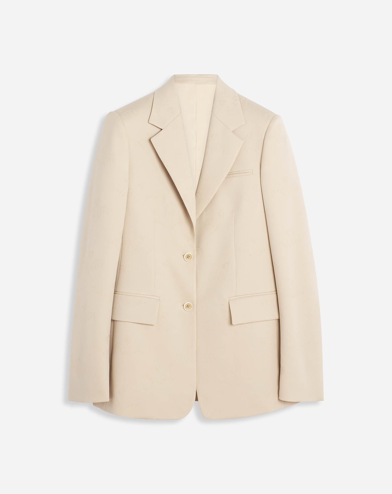 FLORAL JACQUARD SINGLE-BREASTED JACKET - 1