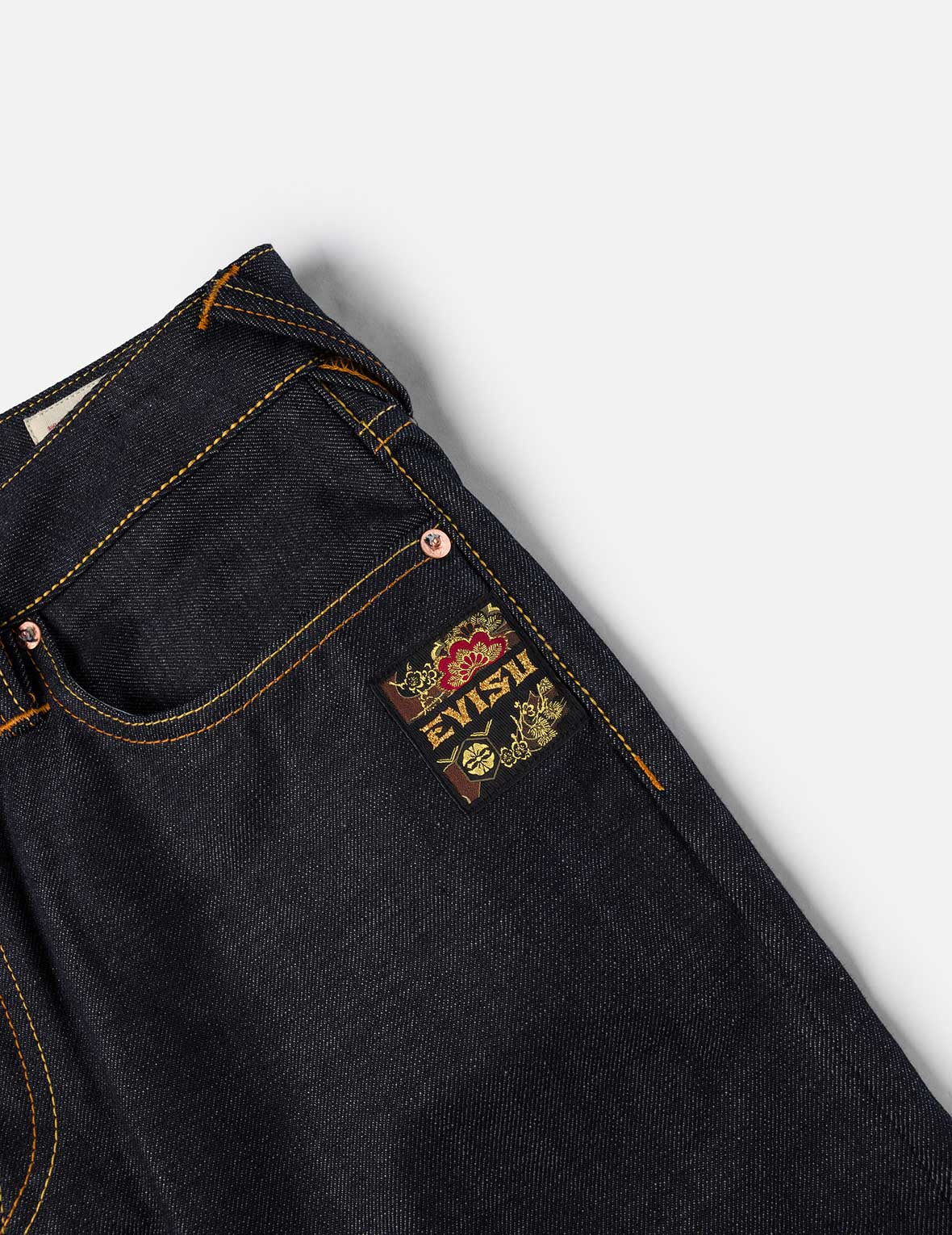 Handbrush Daicock Print with Wave Embroidery  Relax Fit Jeans - 7