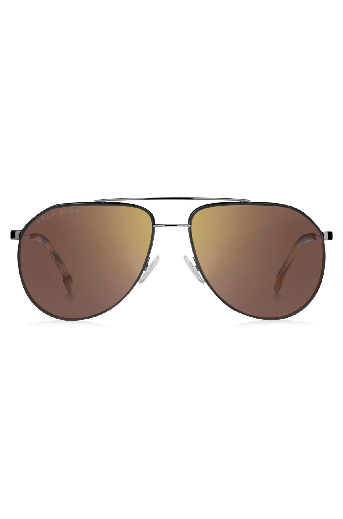 FORK-TEMPLE SUNGLASSES WITH HAVANA END TIPS - 3