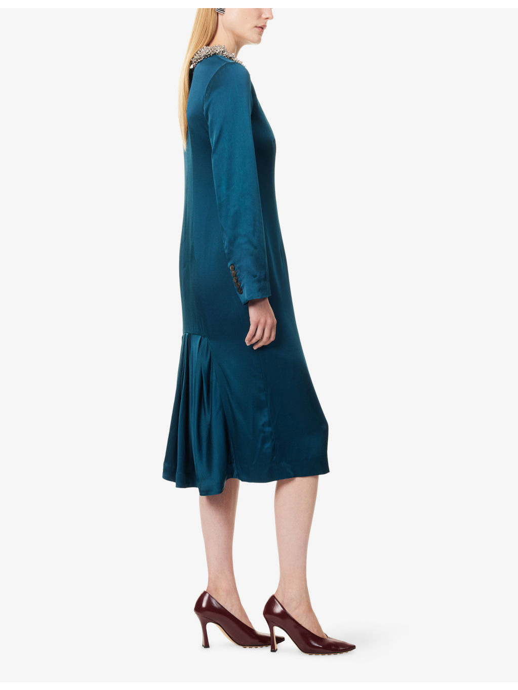 Danora Crystal-Embellished Woven Midi Dress - 3