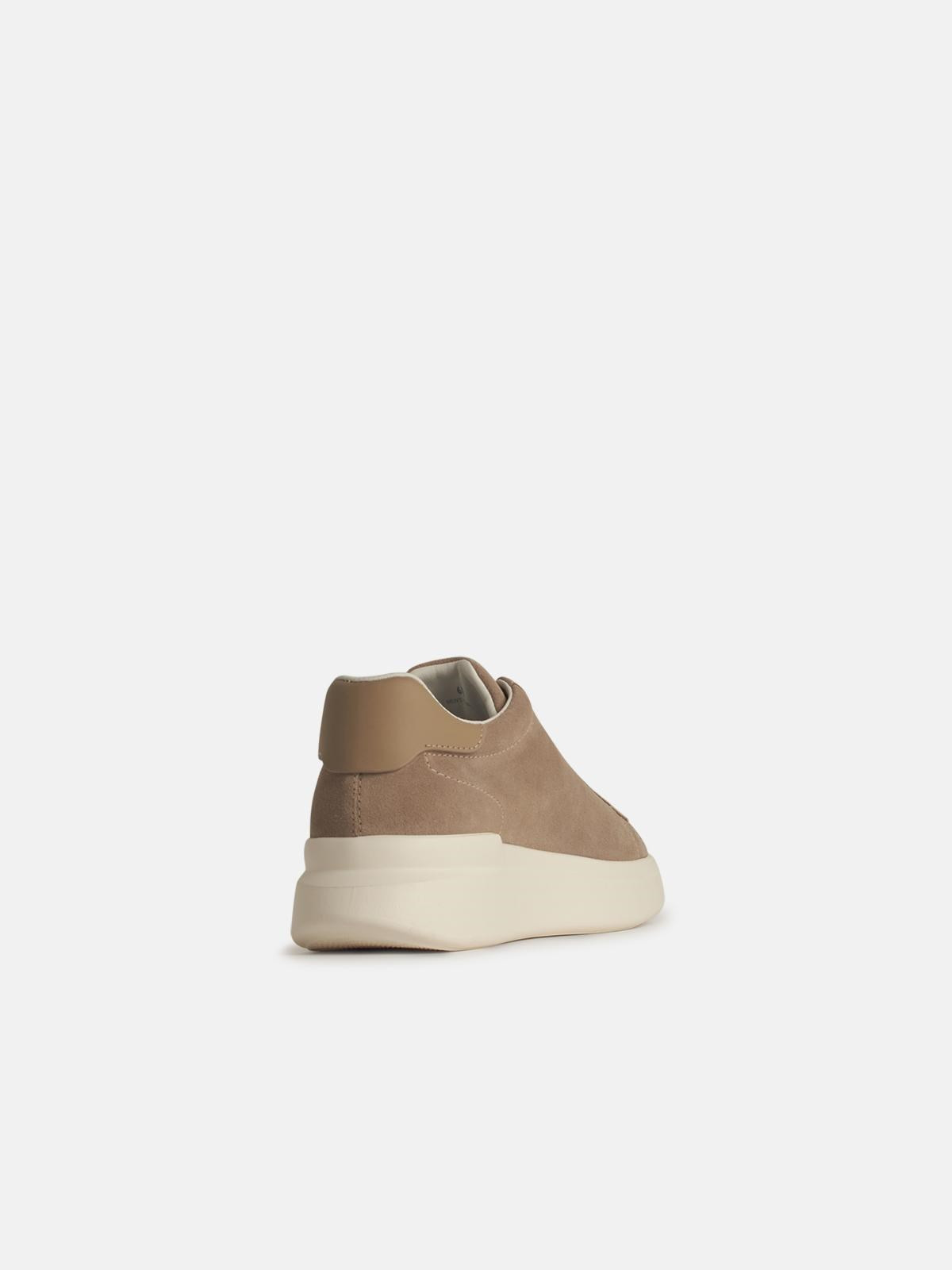 'H580' BEIGE LEATHER SNEAKERS - 3