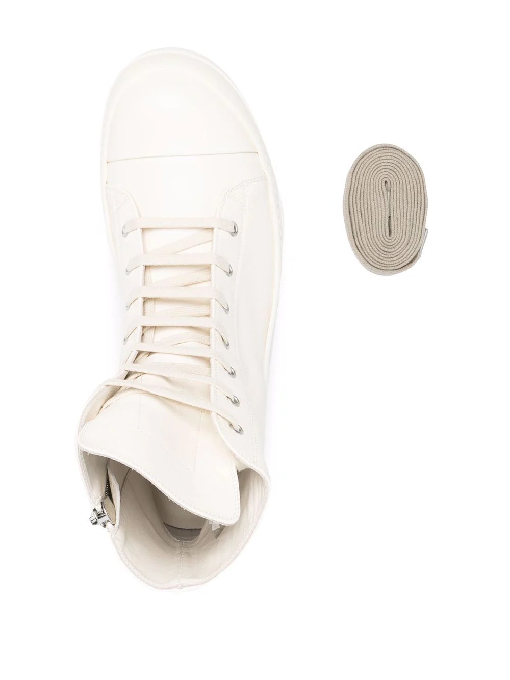 leather high-top sneakers - 4