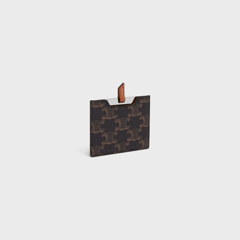CELINE MIRROR WITH POUCH IN TRIOMPHE CANVAS AND CALFSKIN outlook