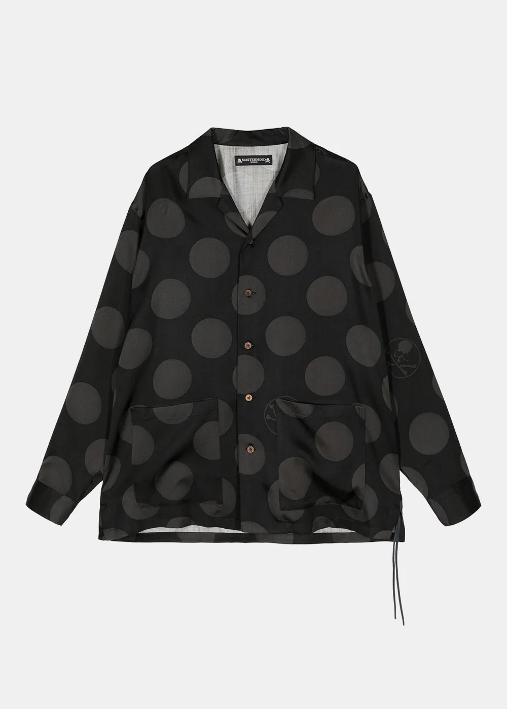 Black Polka-Dot Silk Shirt - 1