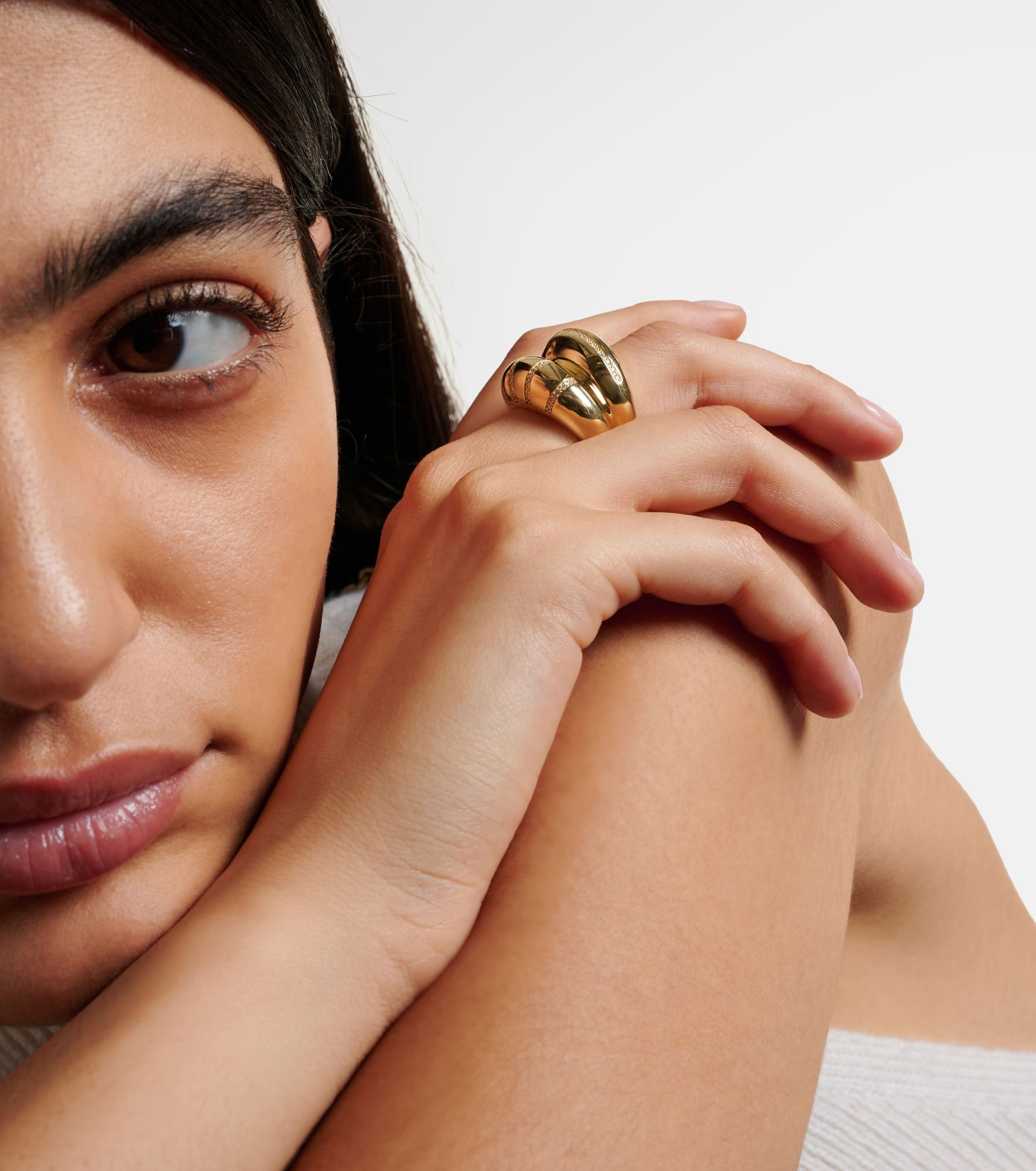 Apollonia 14kt yellow gold ring with diamonds - 2
