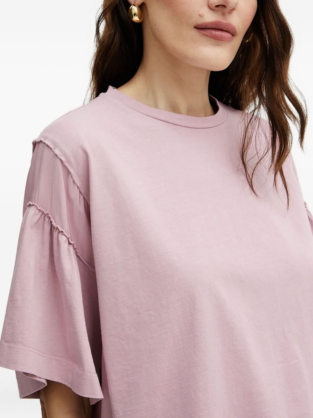 frilled-sleeve T-shirt - 3