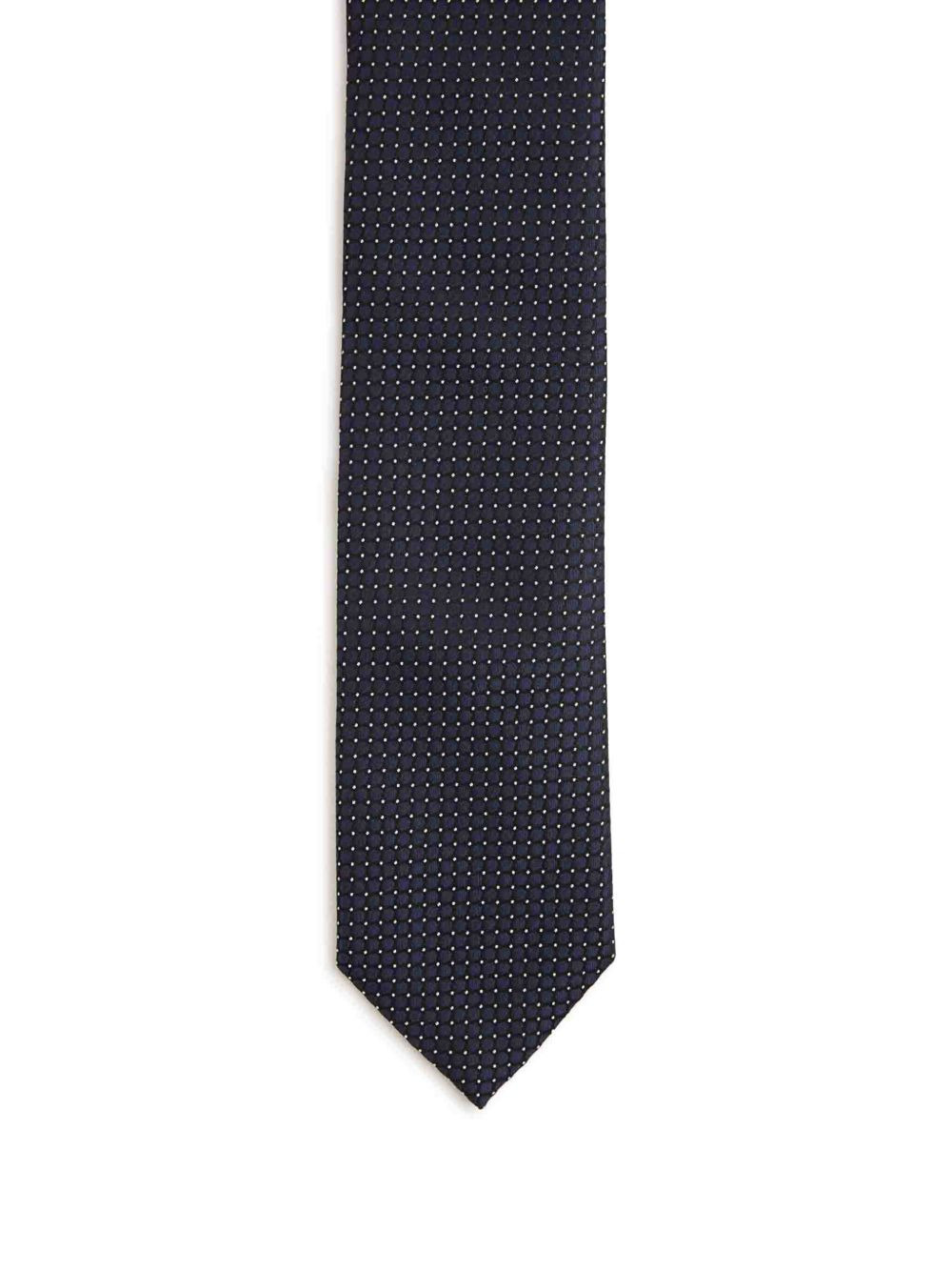 GEOMETRIC-PATTERN SILK TIE - 2