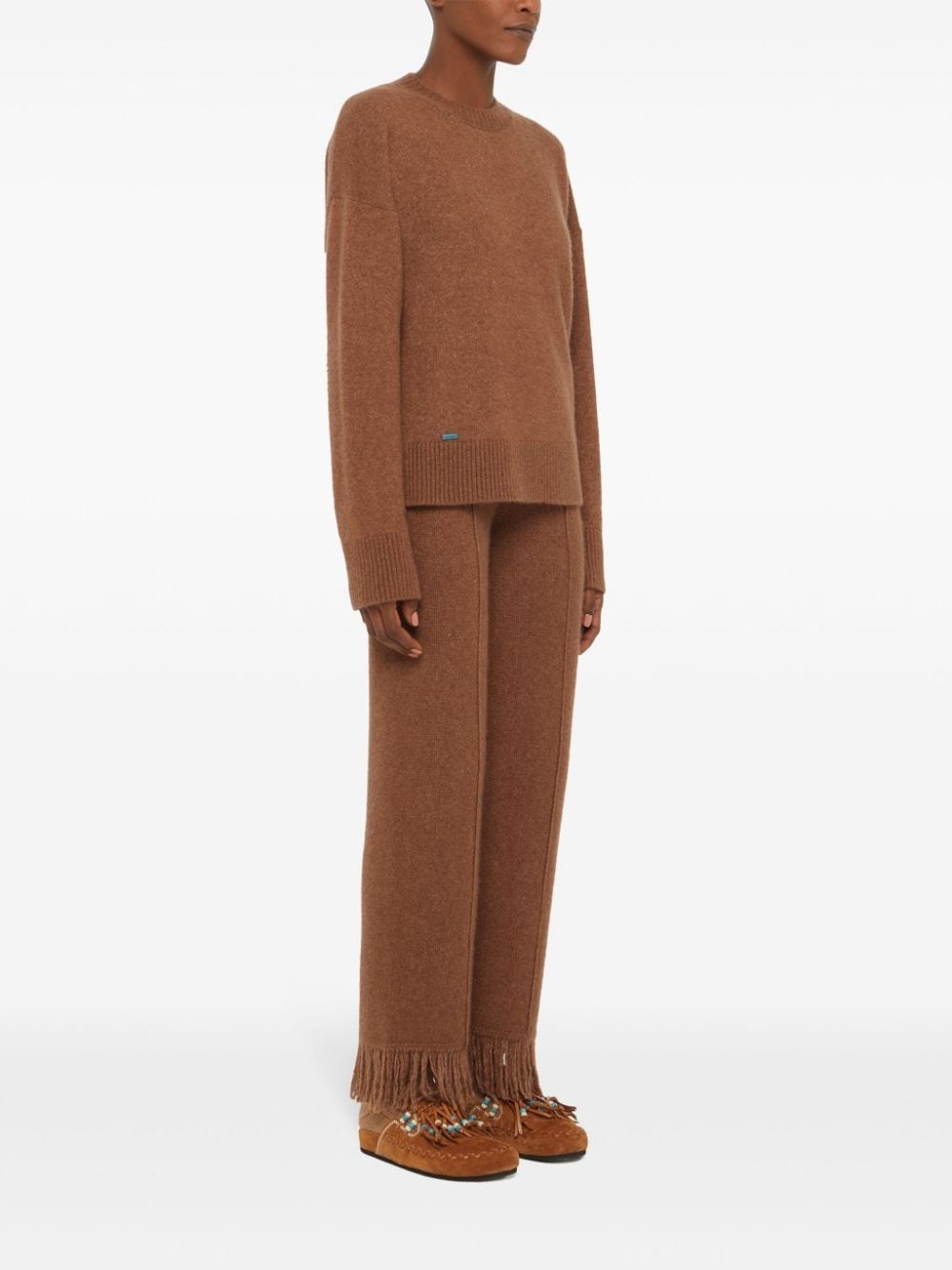 ribbed-edge cashmere-blend jumper - 4