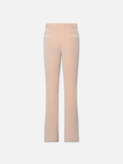 FRAME The Slim Stacked Velvet Trouser in Blush outlook