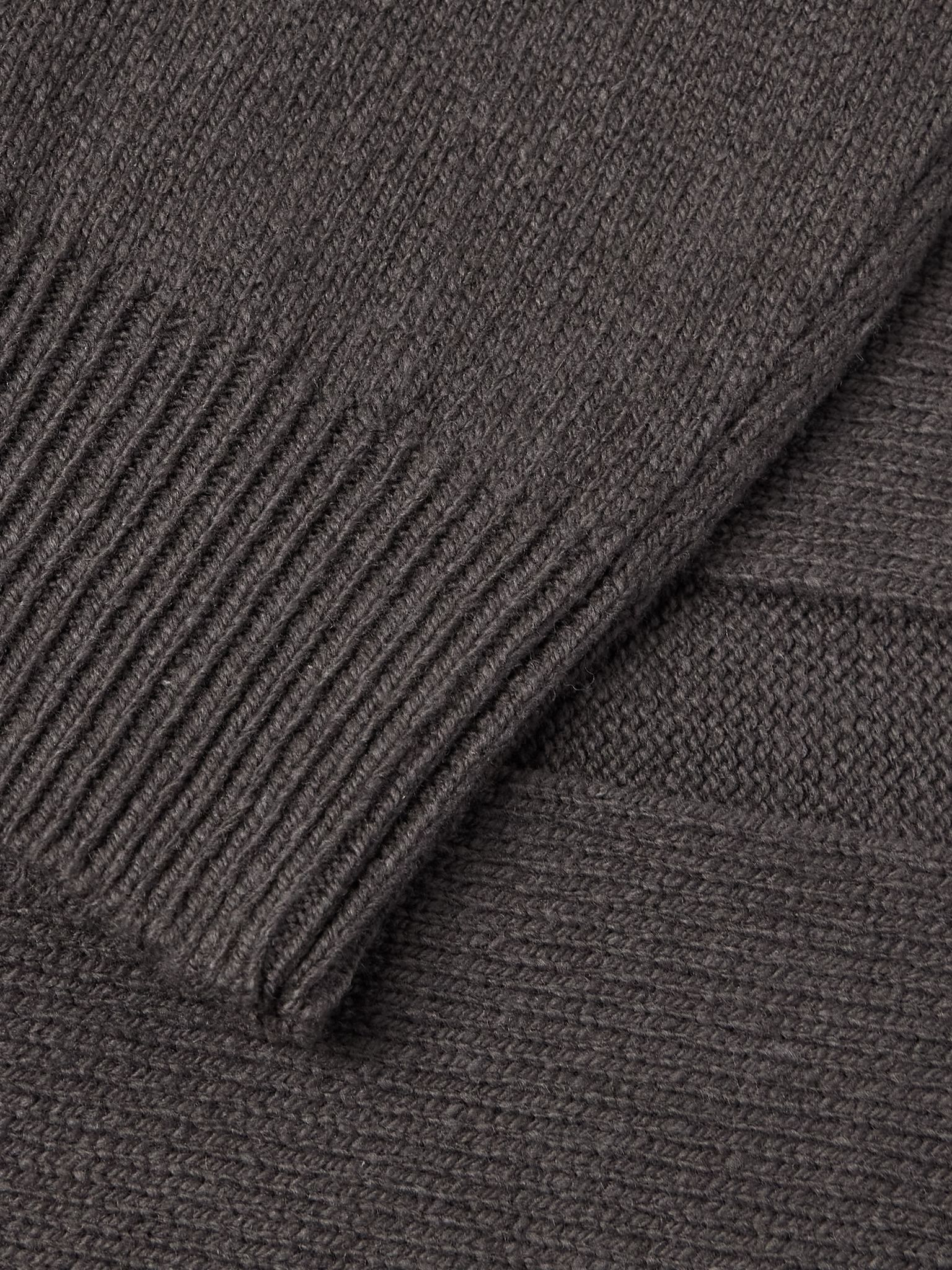 Boiled Cashmere and Wool-Blend Sweater Dark gray - 4