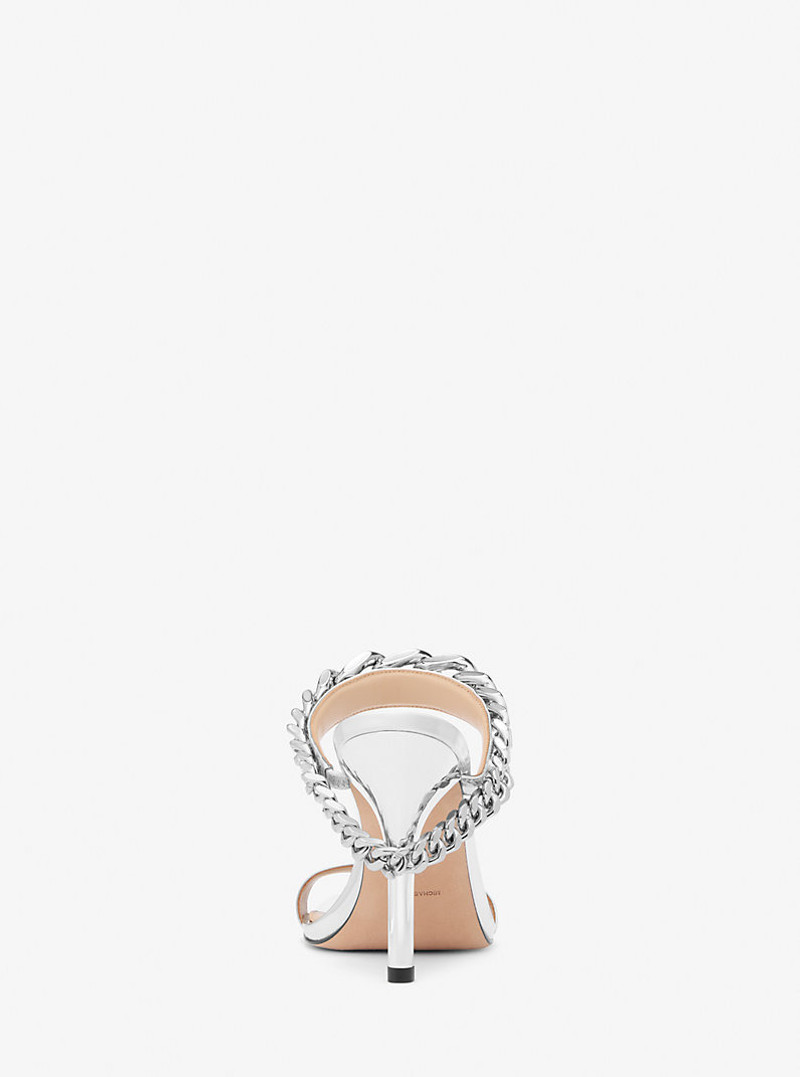 Bianca Embellished Metallic Leather Sandal 3