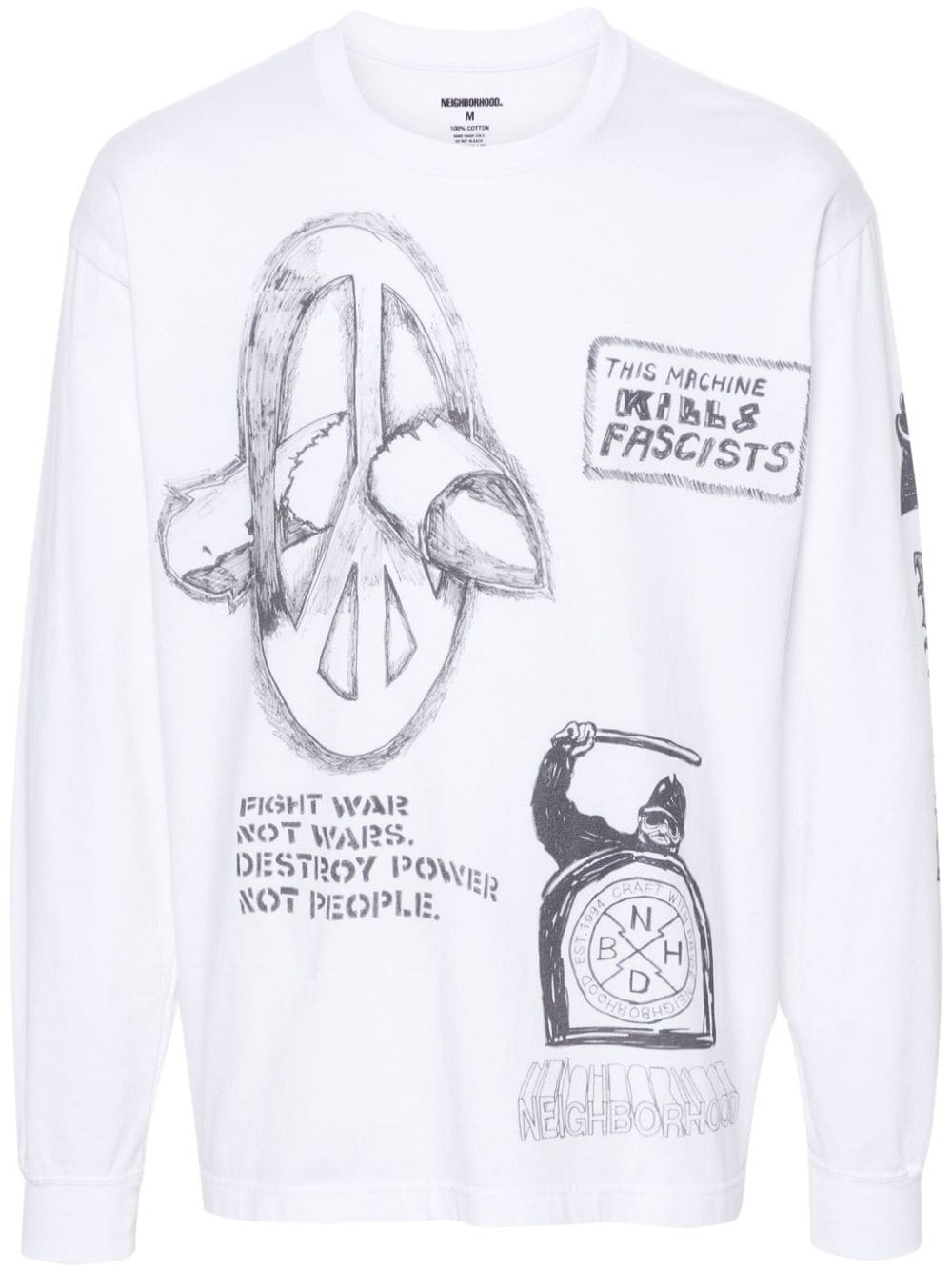 hand-drawn long-sleeved T-shirt - 1