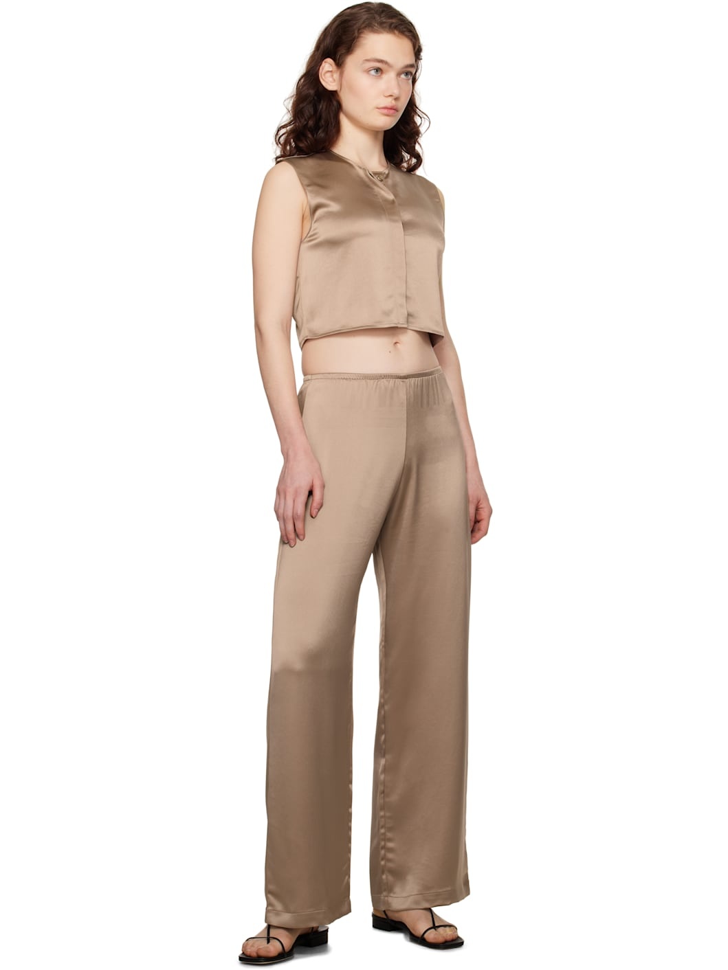 Brown Barb Crewneck Vest - 4