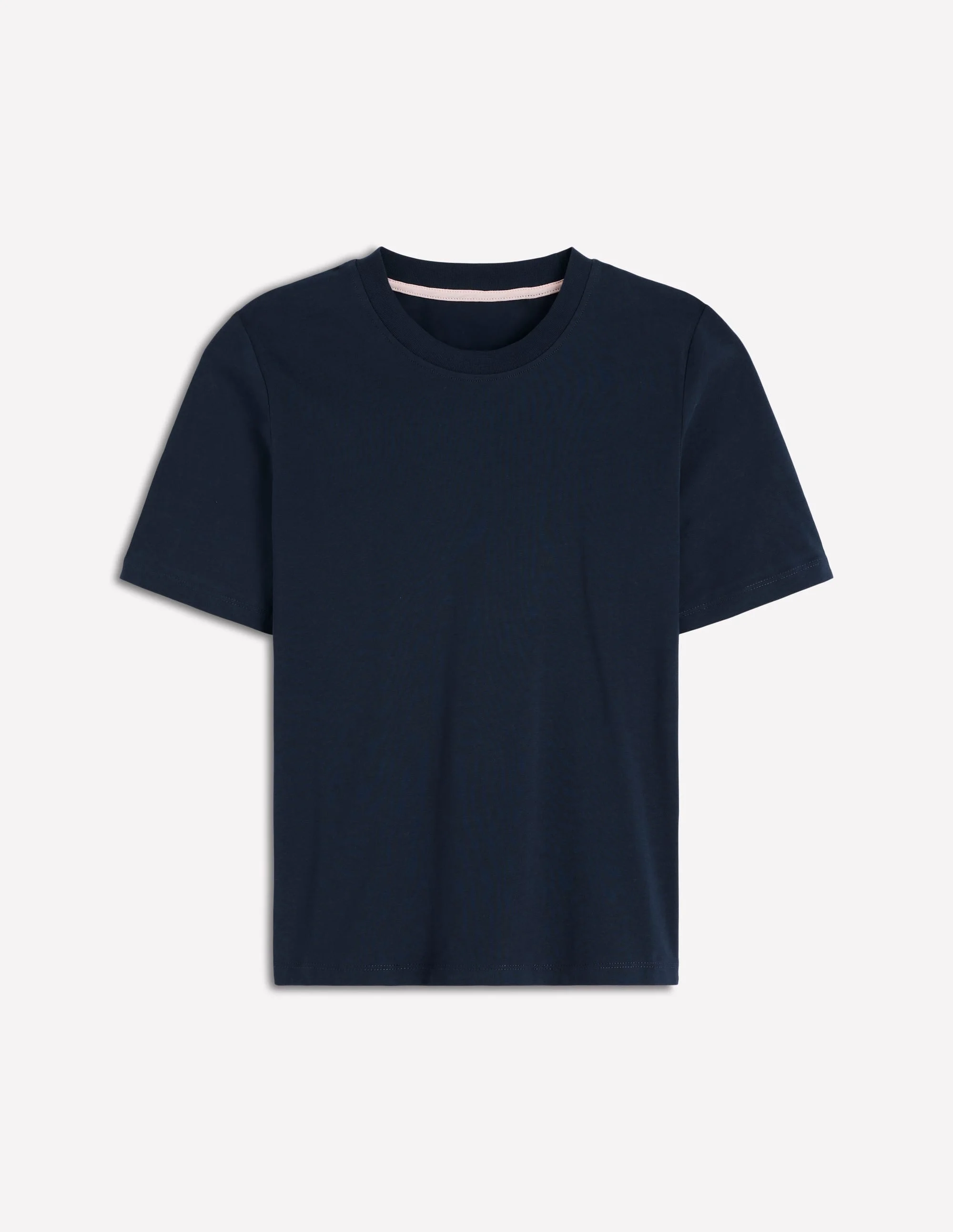 Ren Cotton Crew Neck T-shirt-Navy - 1