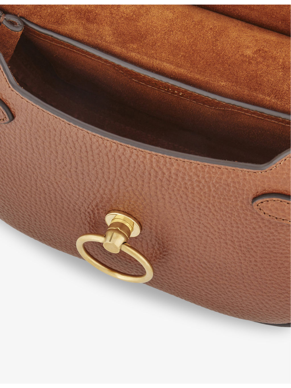 Amberley small pebbled-leather satchel bag - 5