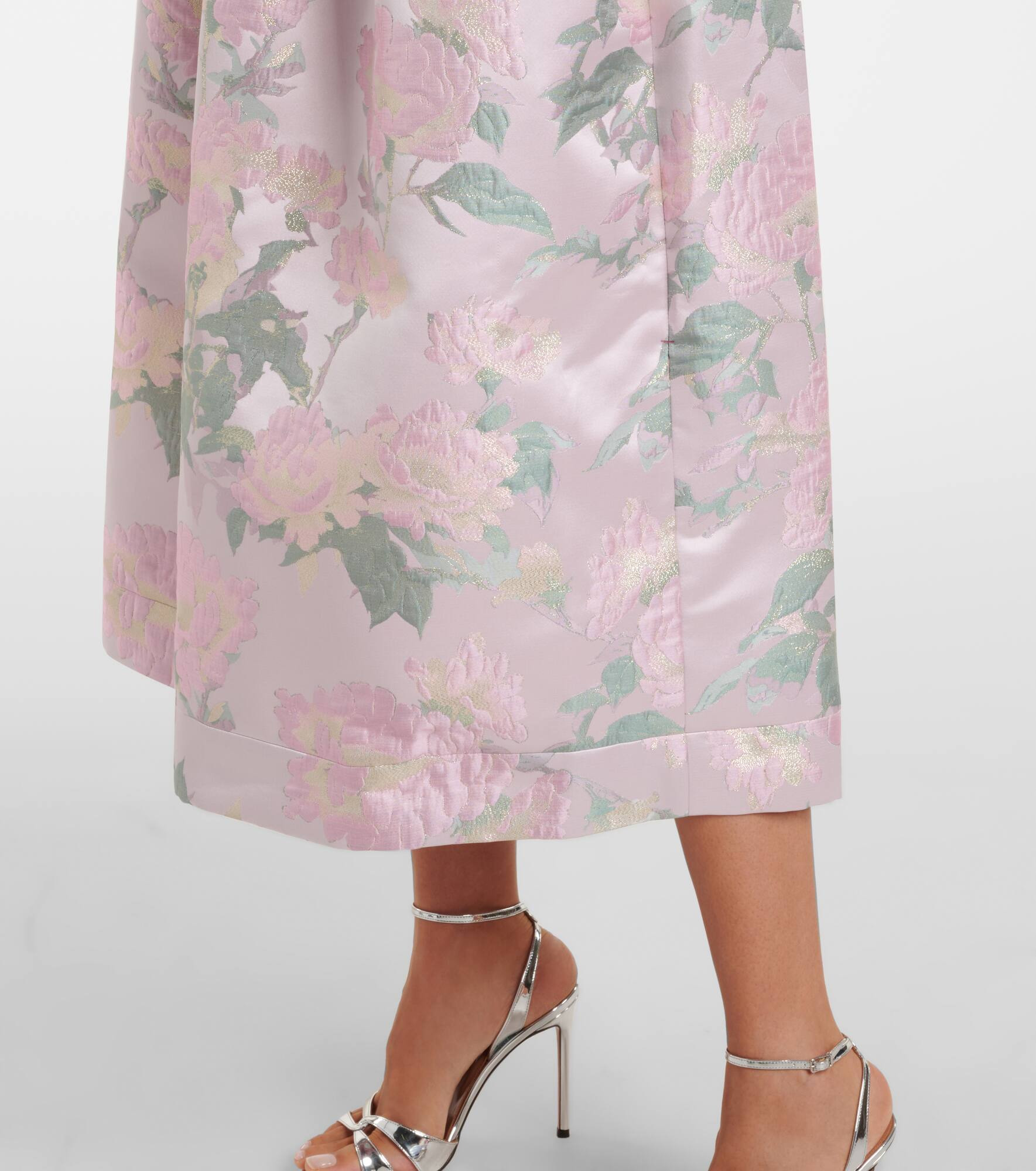 Apple floral brocade corset dress - 6