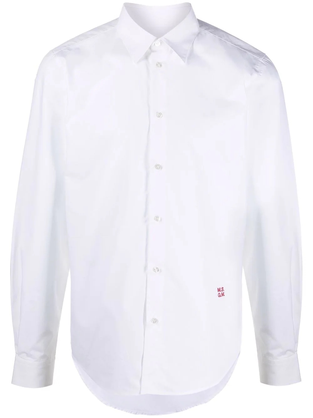 logo-embroidered long-sleeve shirt - 1