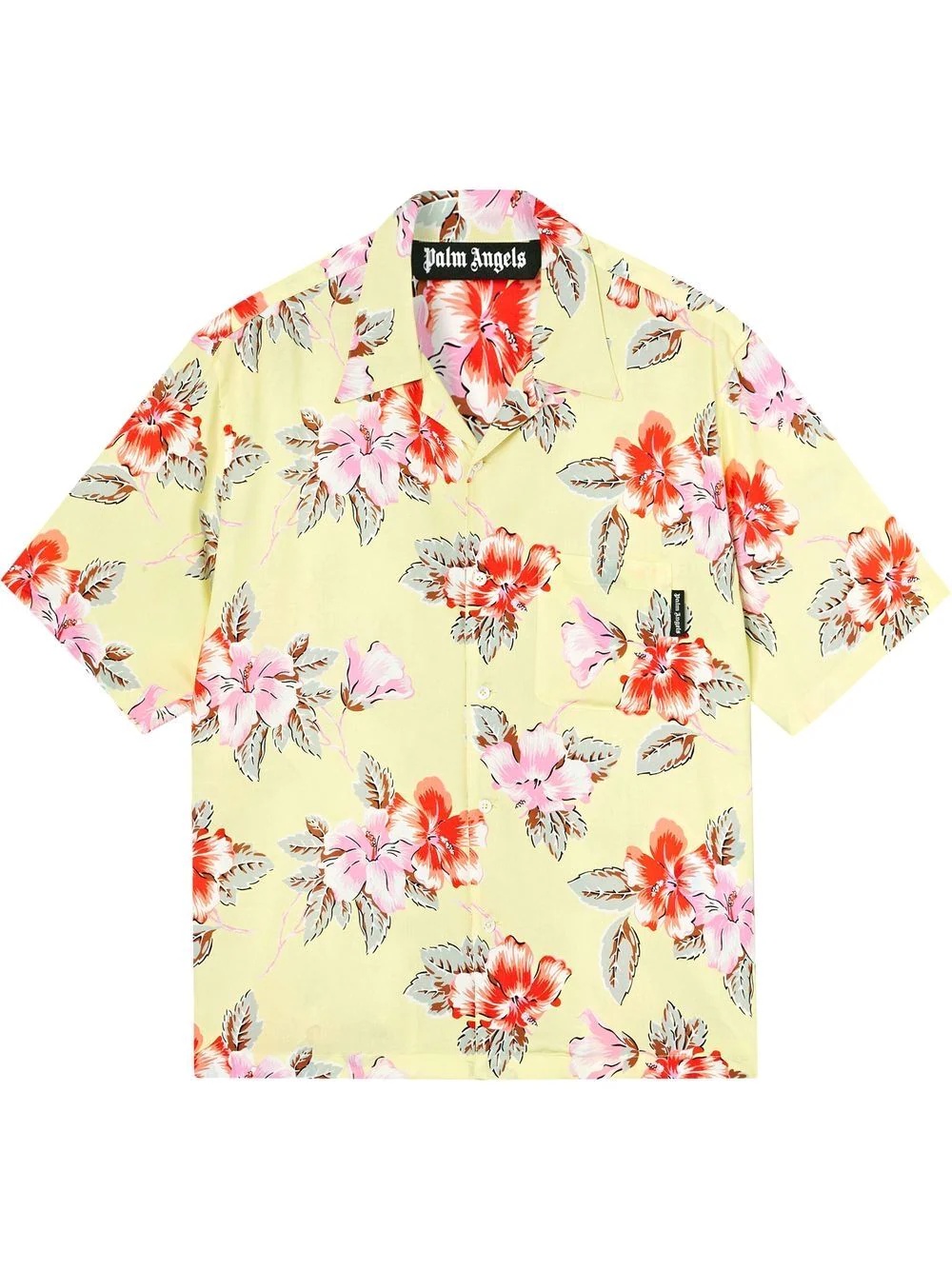hibiscus floral print bowling shirt - 1