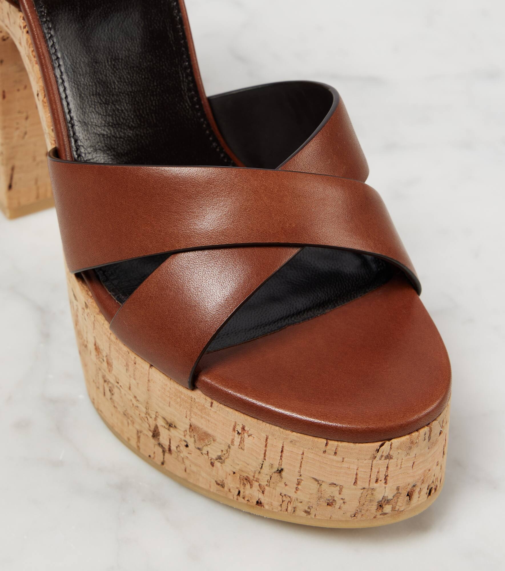 Bianca 125 leather platform sandals - 5