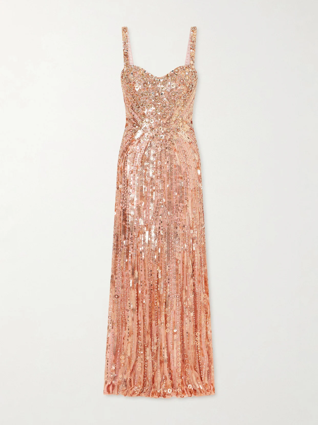 Da Vinci Crystal-embellished Sequined Tulle Gown - 1