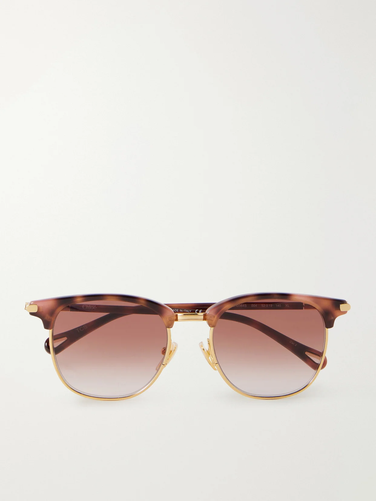 Tubolar D-frame Acetate And Gold-tone Sunglasses - 1