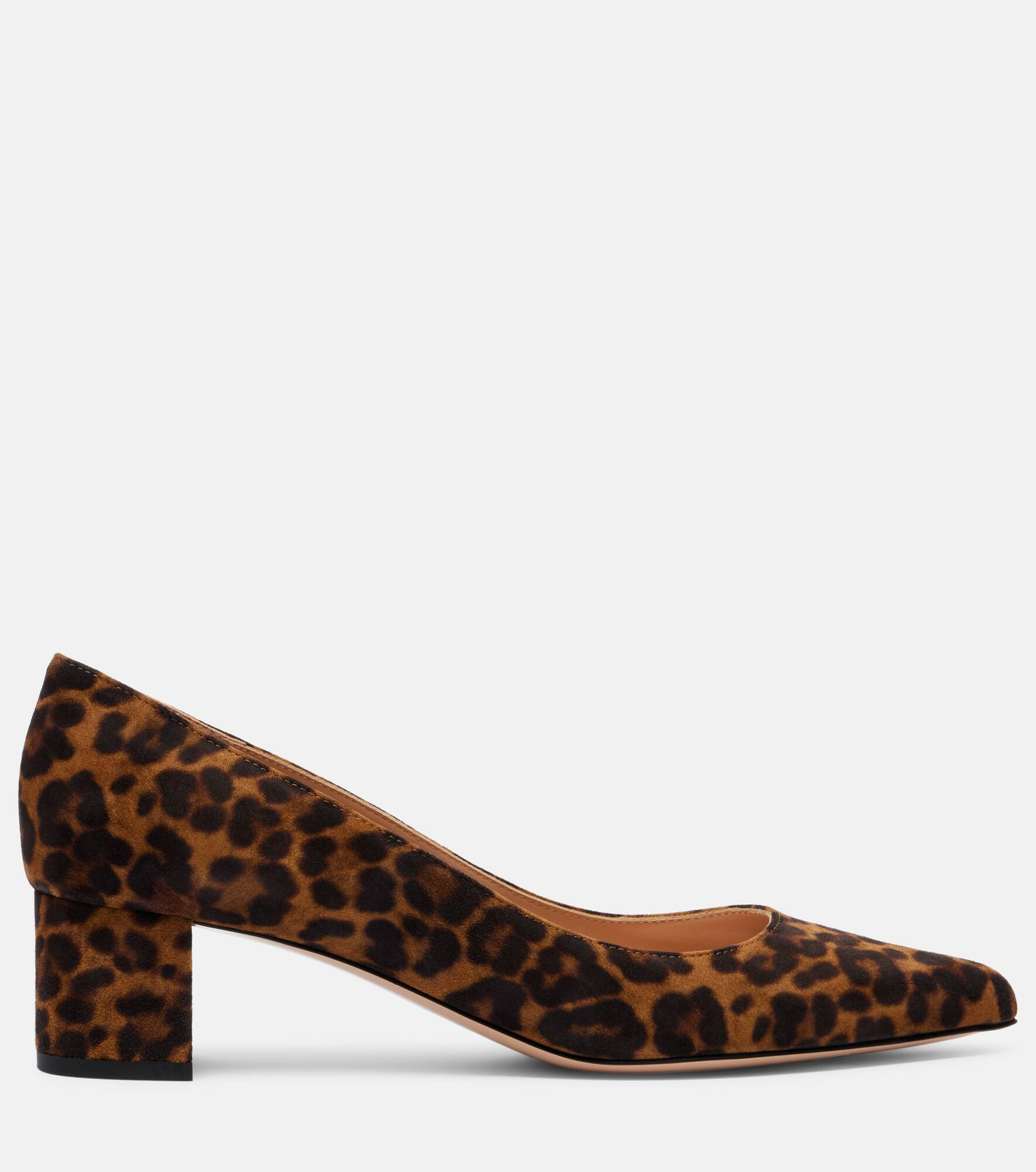 Piper 45 leopard-print suede pumps - 4