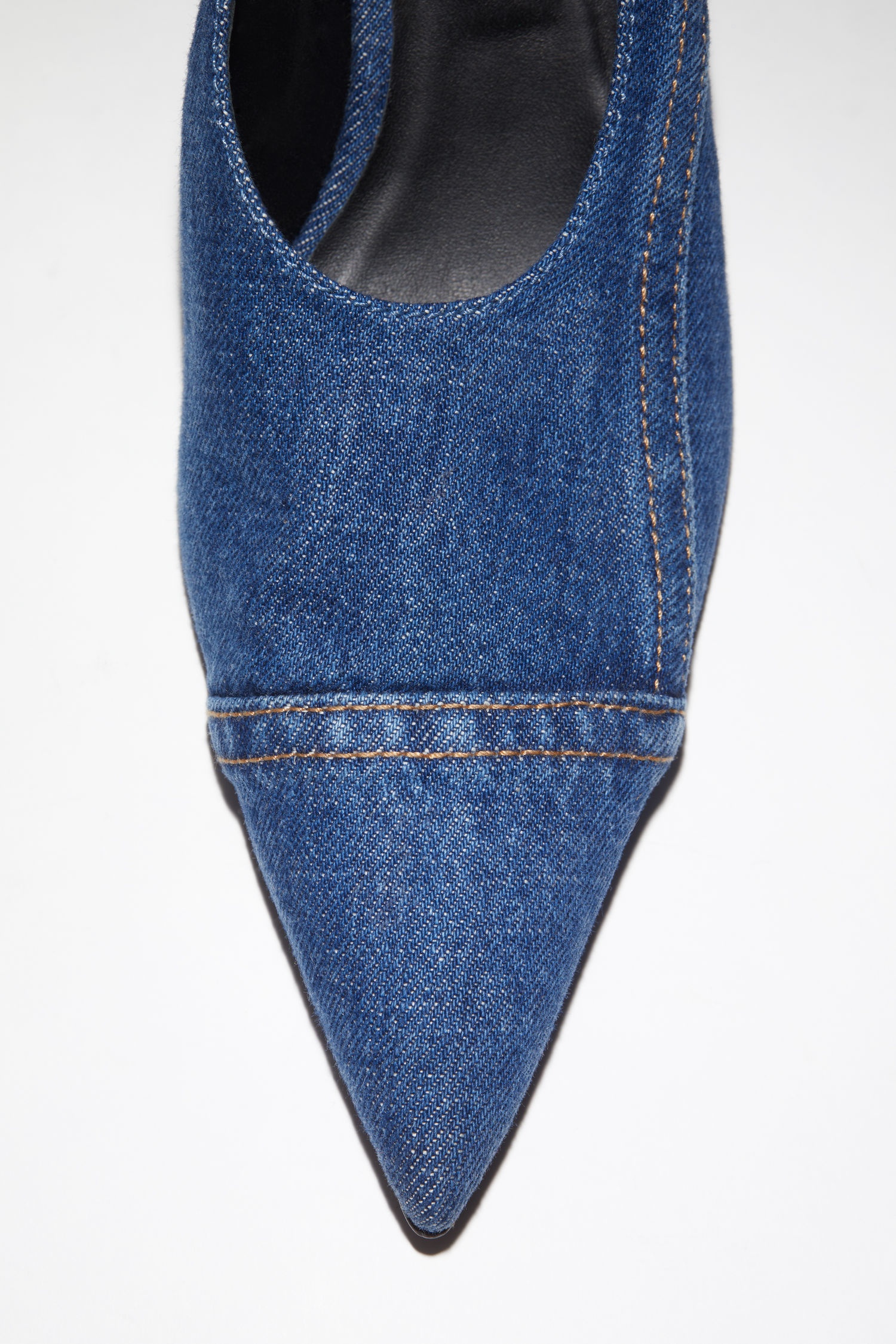 Pointed denim pumps - Denim blue - 5