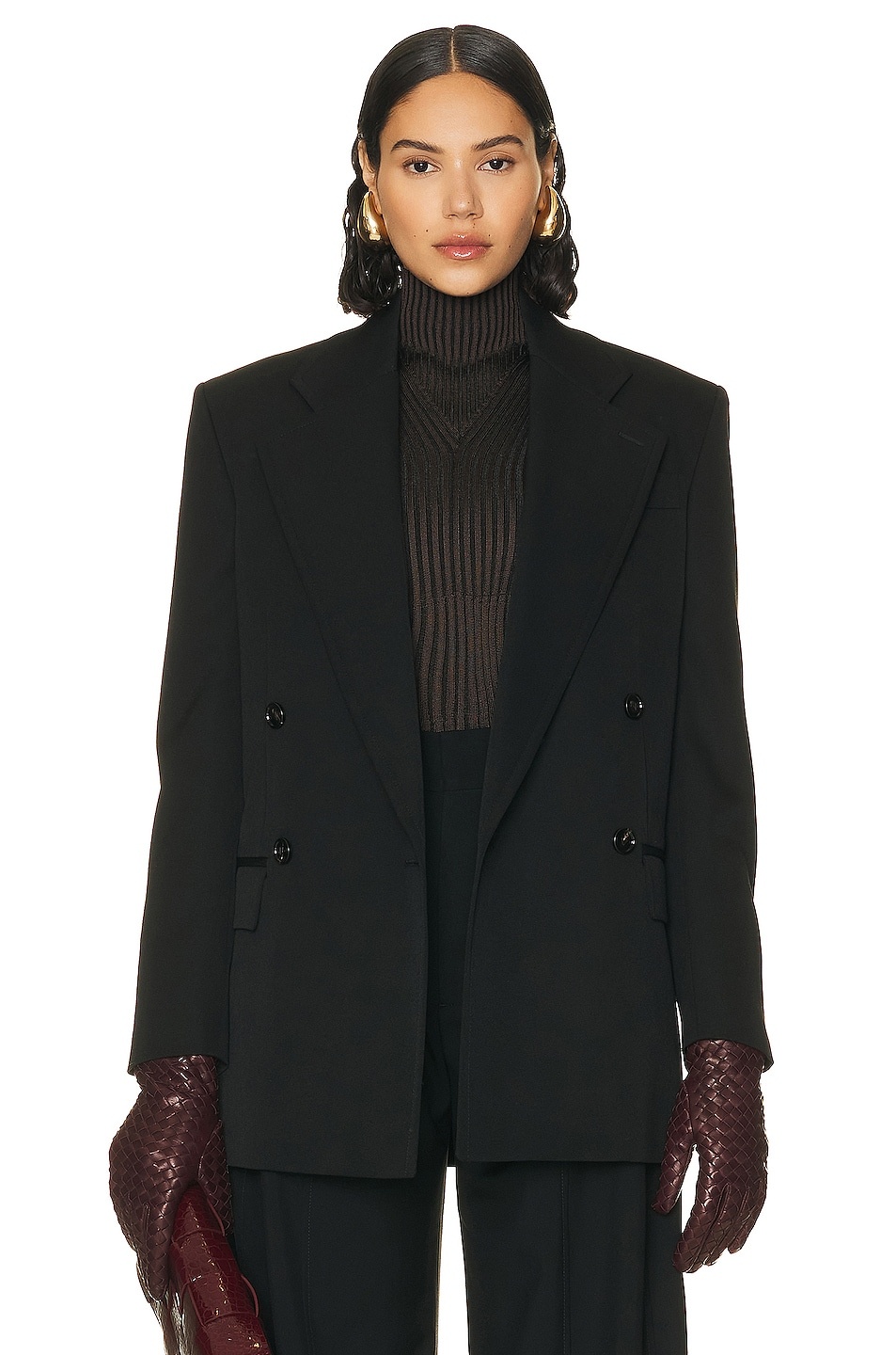 Oversized Double Breasted Blazer - 2