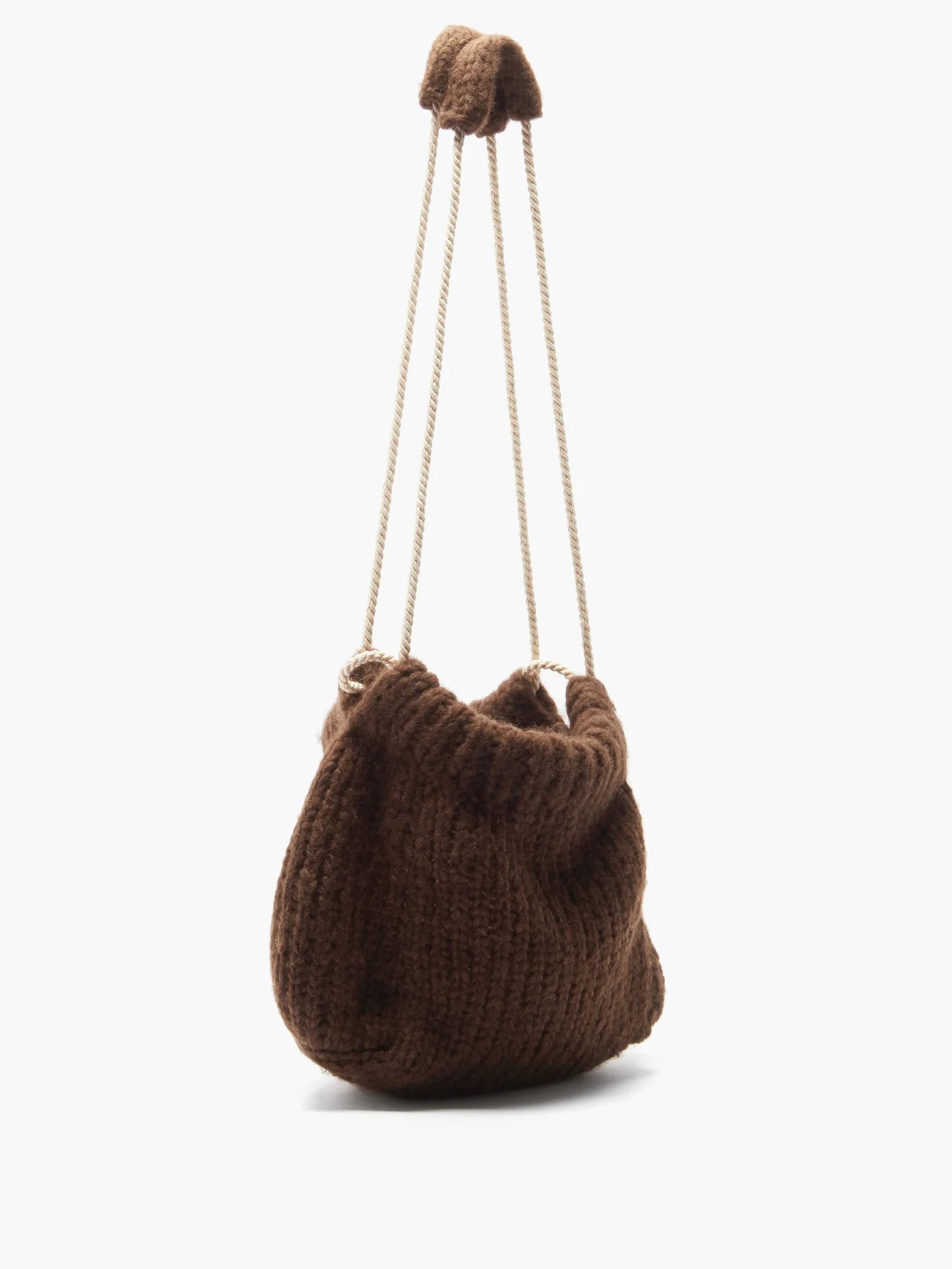 Knitted yak-wool shoulder bag - 4