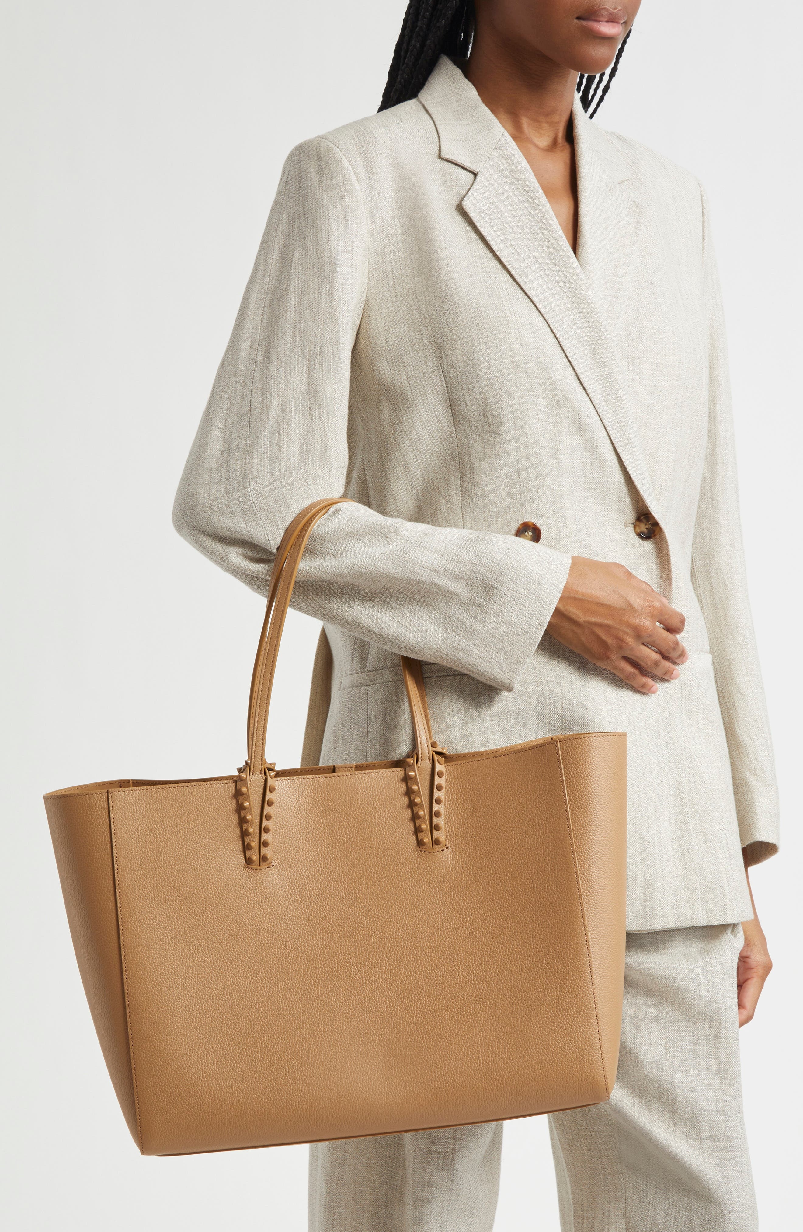 Christian Louboutin Large Cabata Soft Leather Tote Bag in Lionne at Nordstrom - 3
