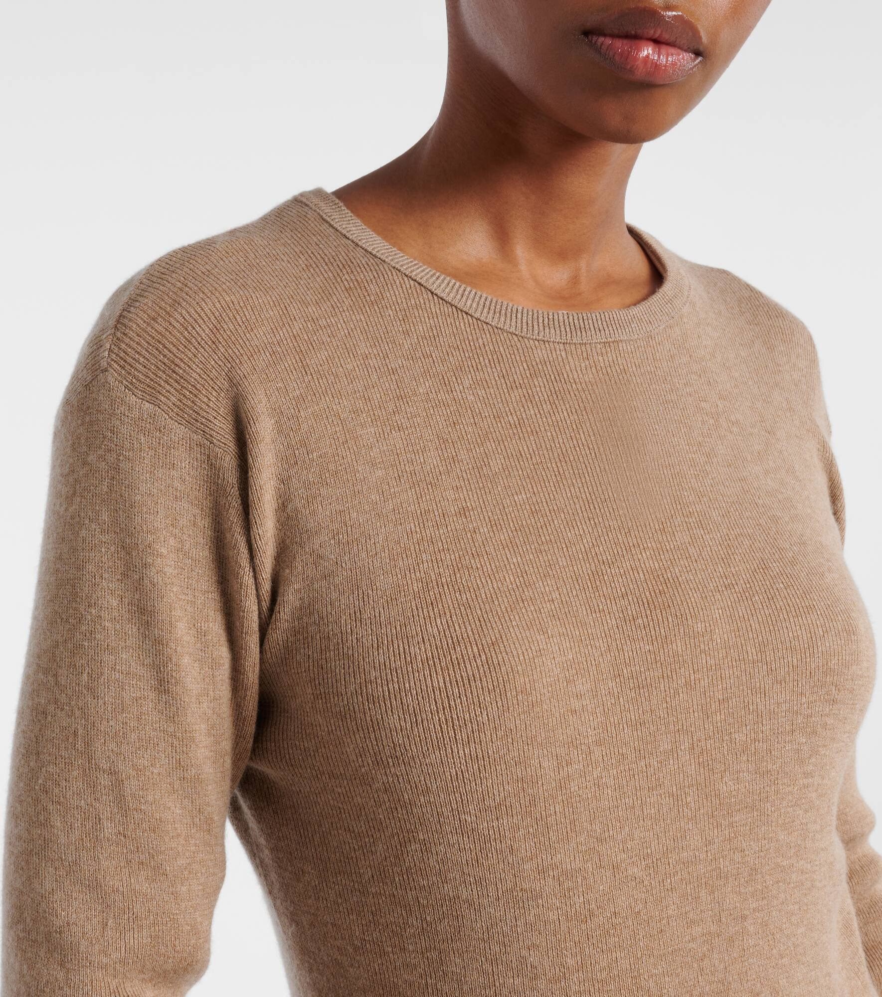 Vivian knitted cotton and cashmere top - 4