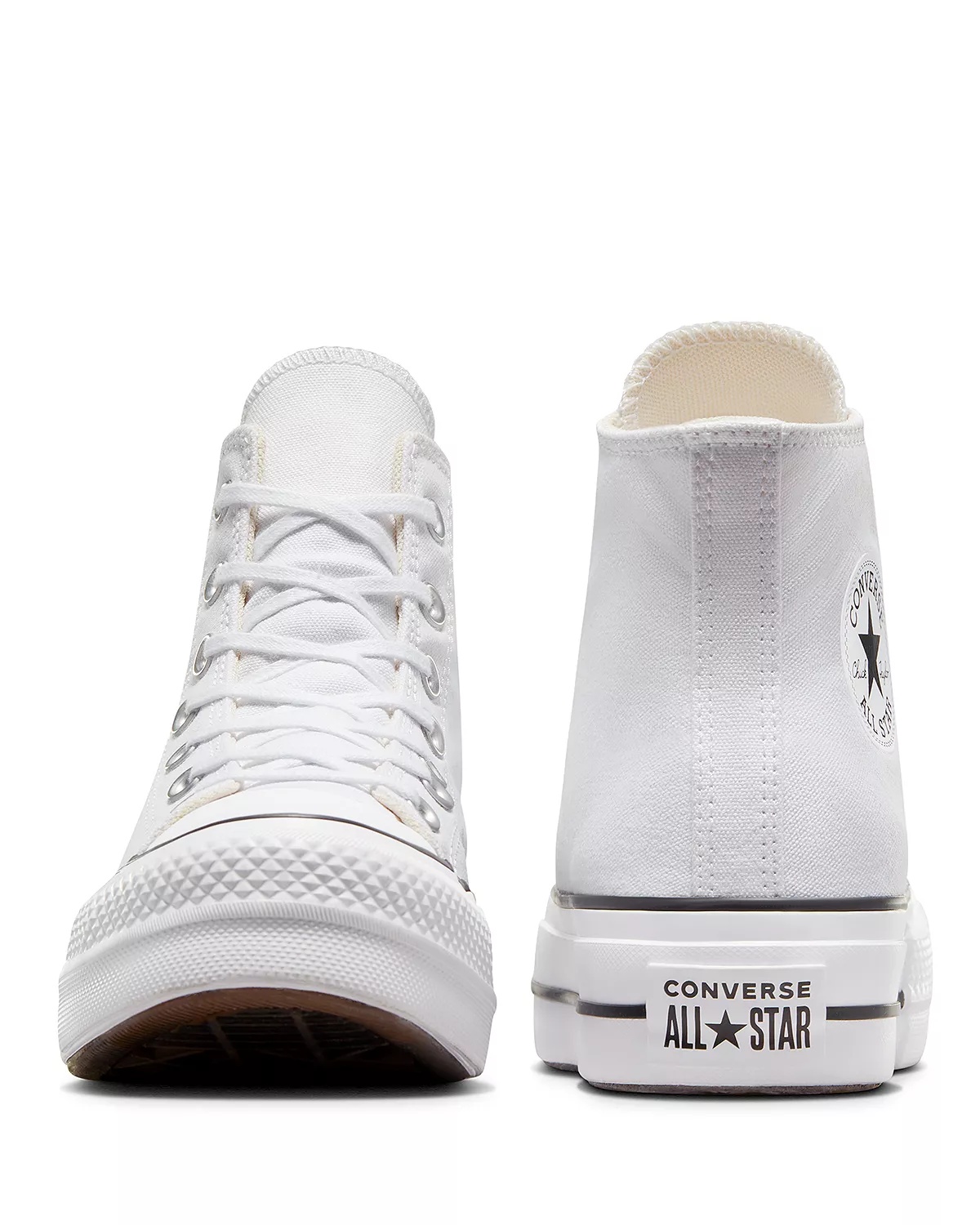Women's Chuck Taylor All Star Hi Top Black & White Platform Sneakers - 4