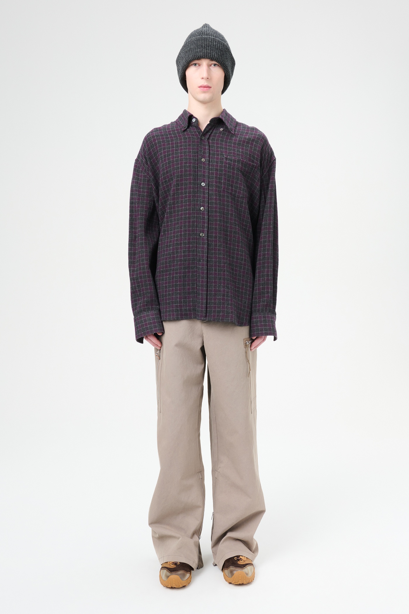 Borrowed BD Shirt Sophomore Check Rural Wool - 2