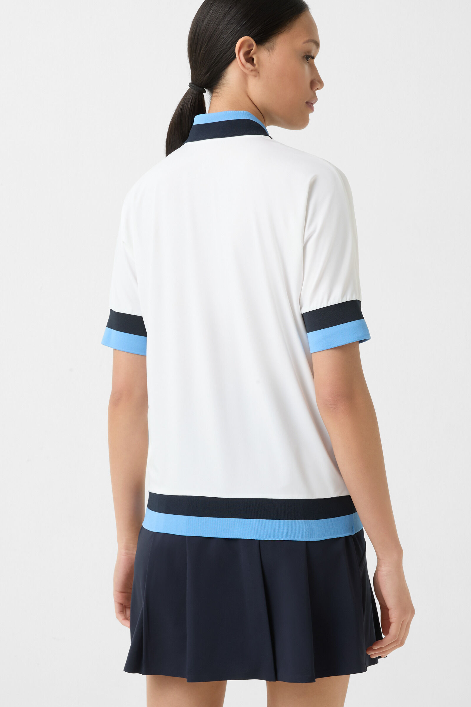 Andrina Functional polo shirt in Off-white/Blue - 3