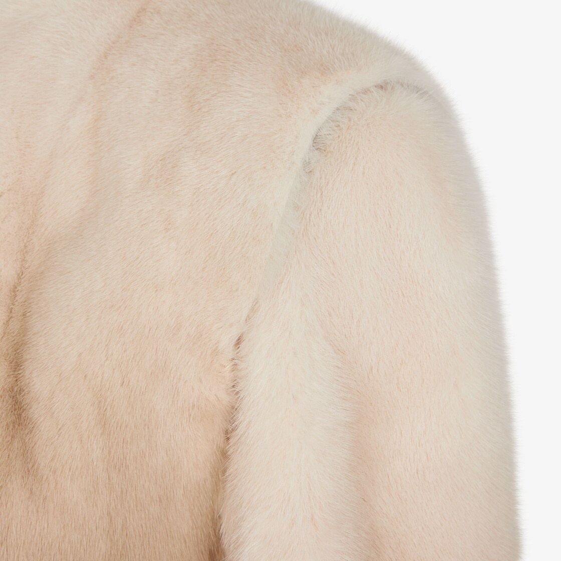Cream graduated mink jacket - 3
