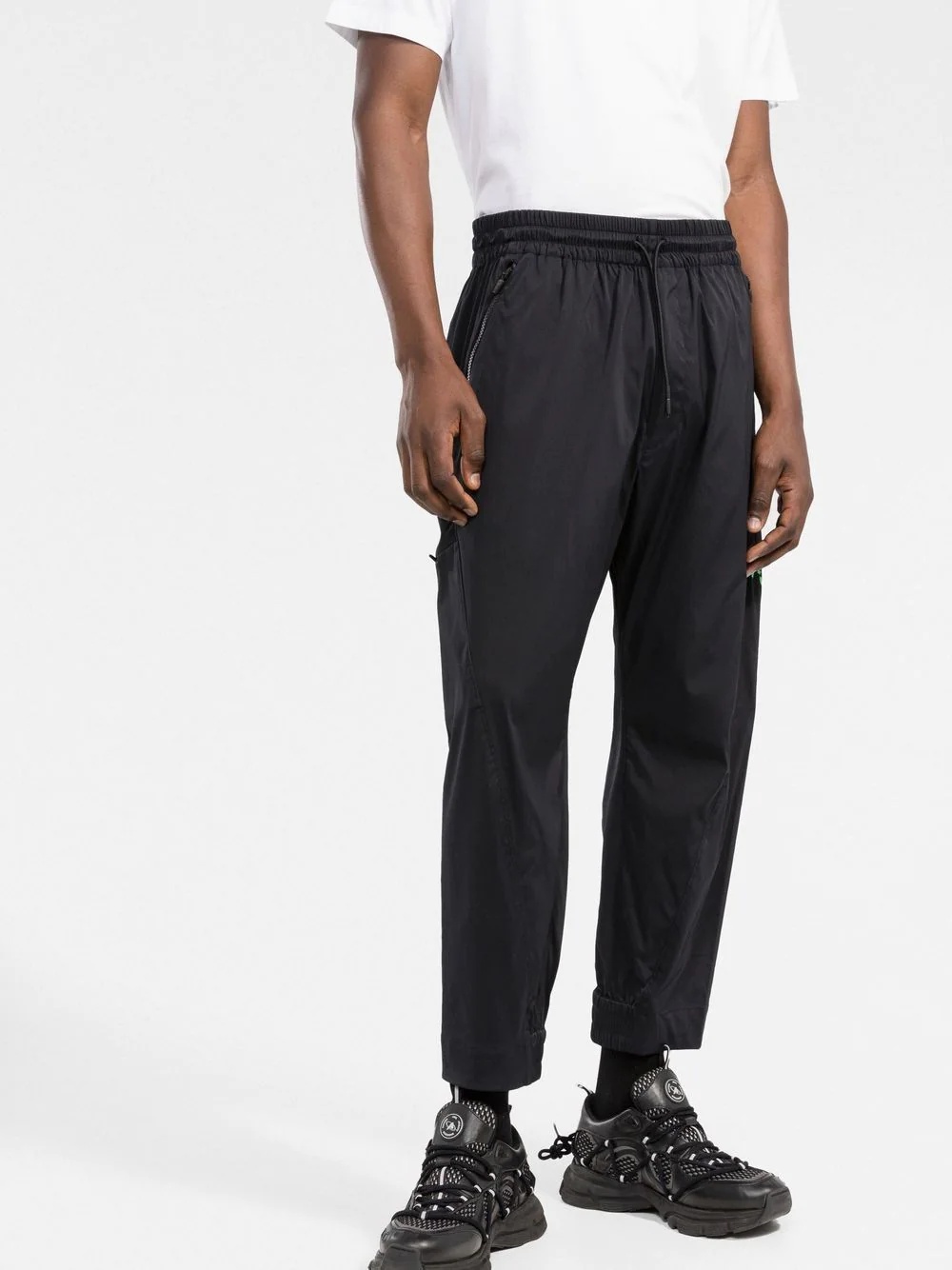 logo-print tapered track pants - 3