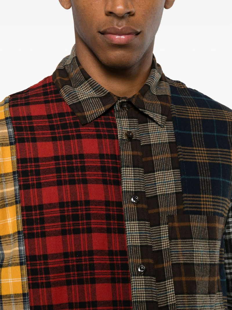 color-block check shirt 5
