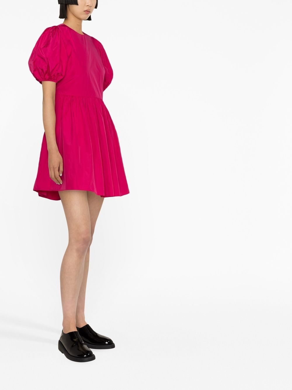bow-detail taffeta minidress - 4