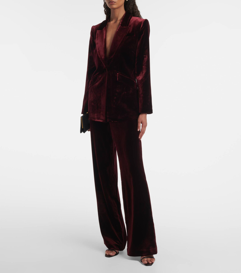 ROLAND MOURET Velvet wide-leg pants outlook