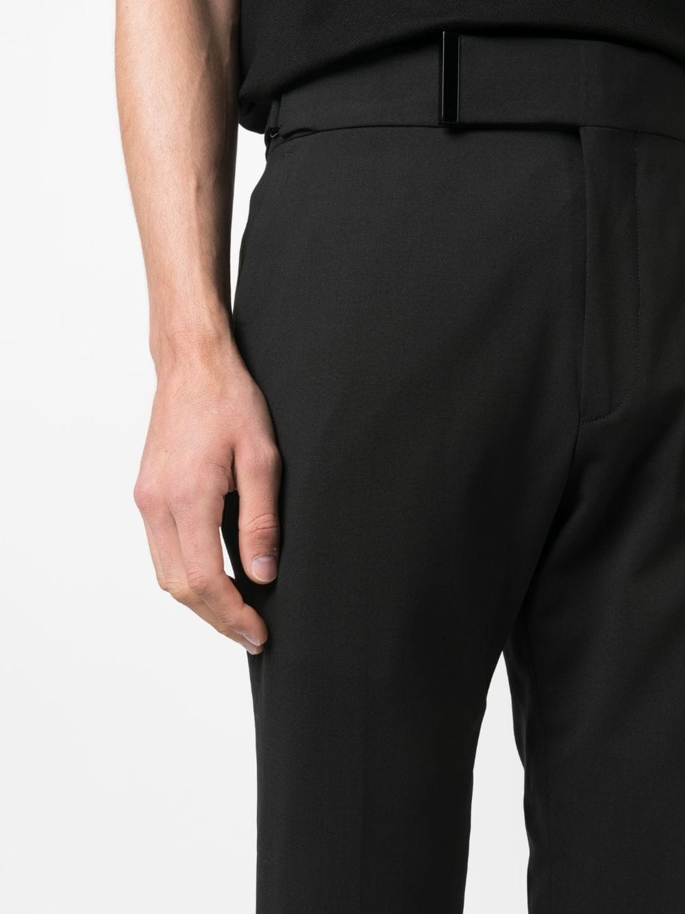 tailored wool-blend trousers - 5