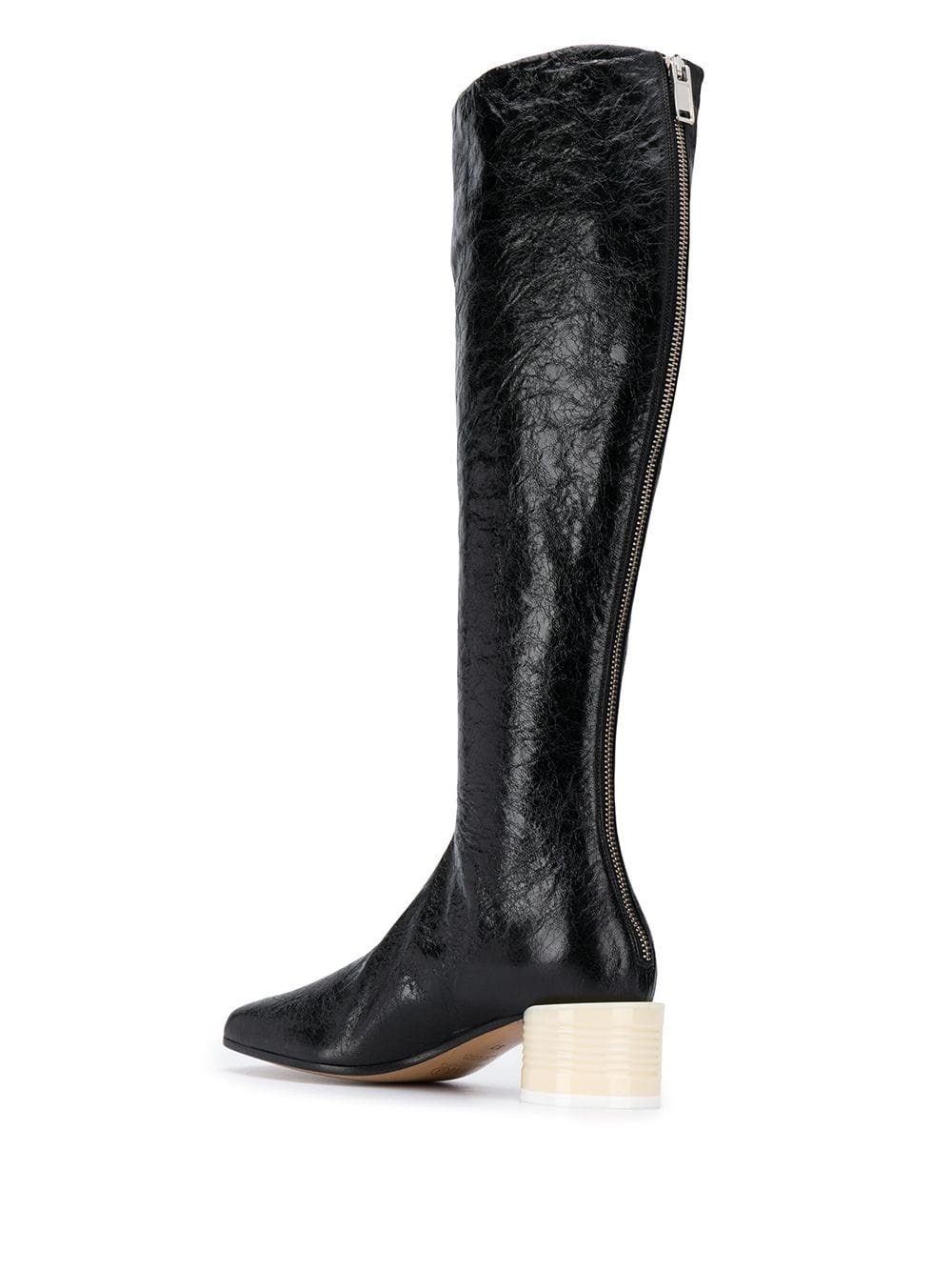 knee-length block heel boots - 3