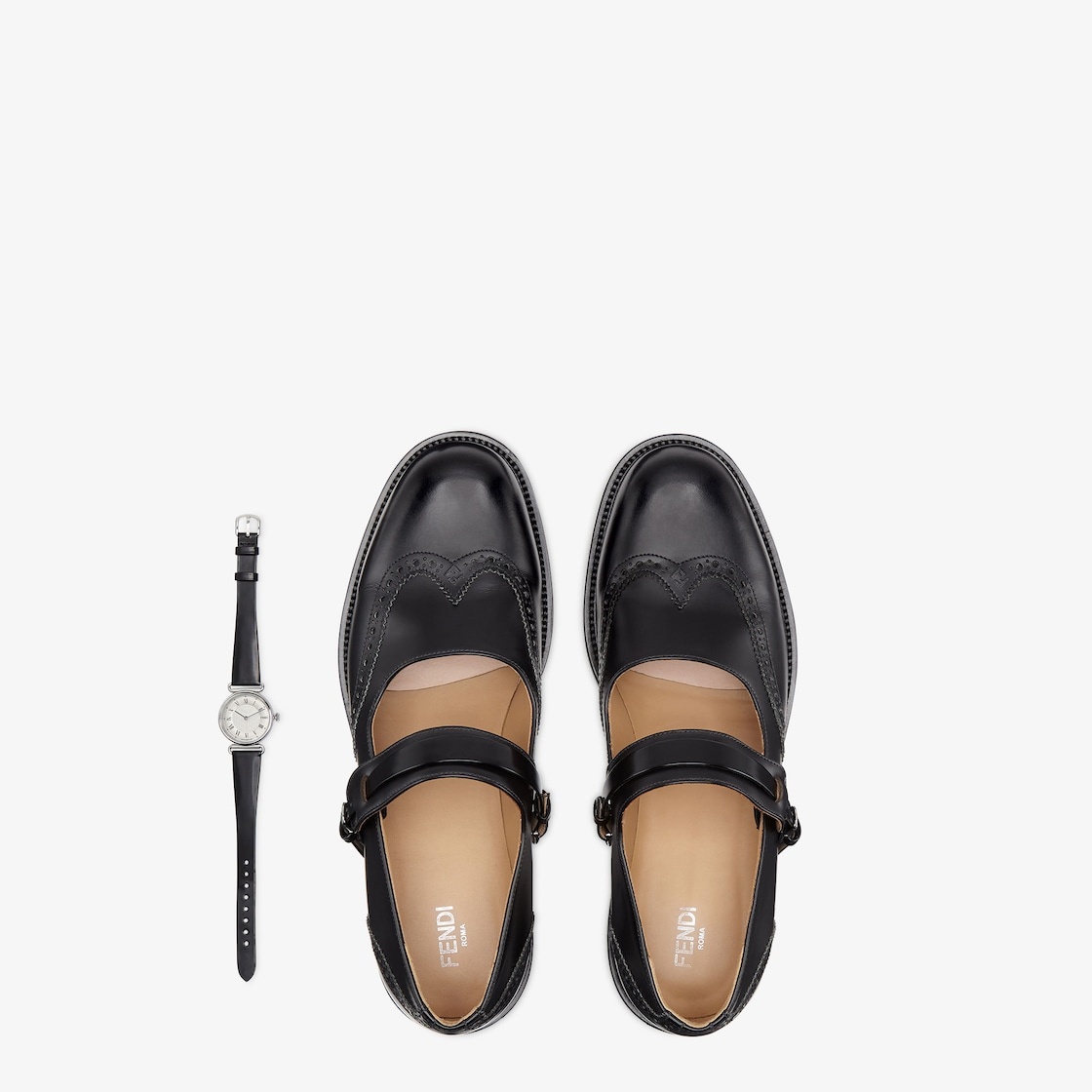 Black leather ballerinas - 5