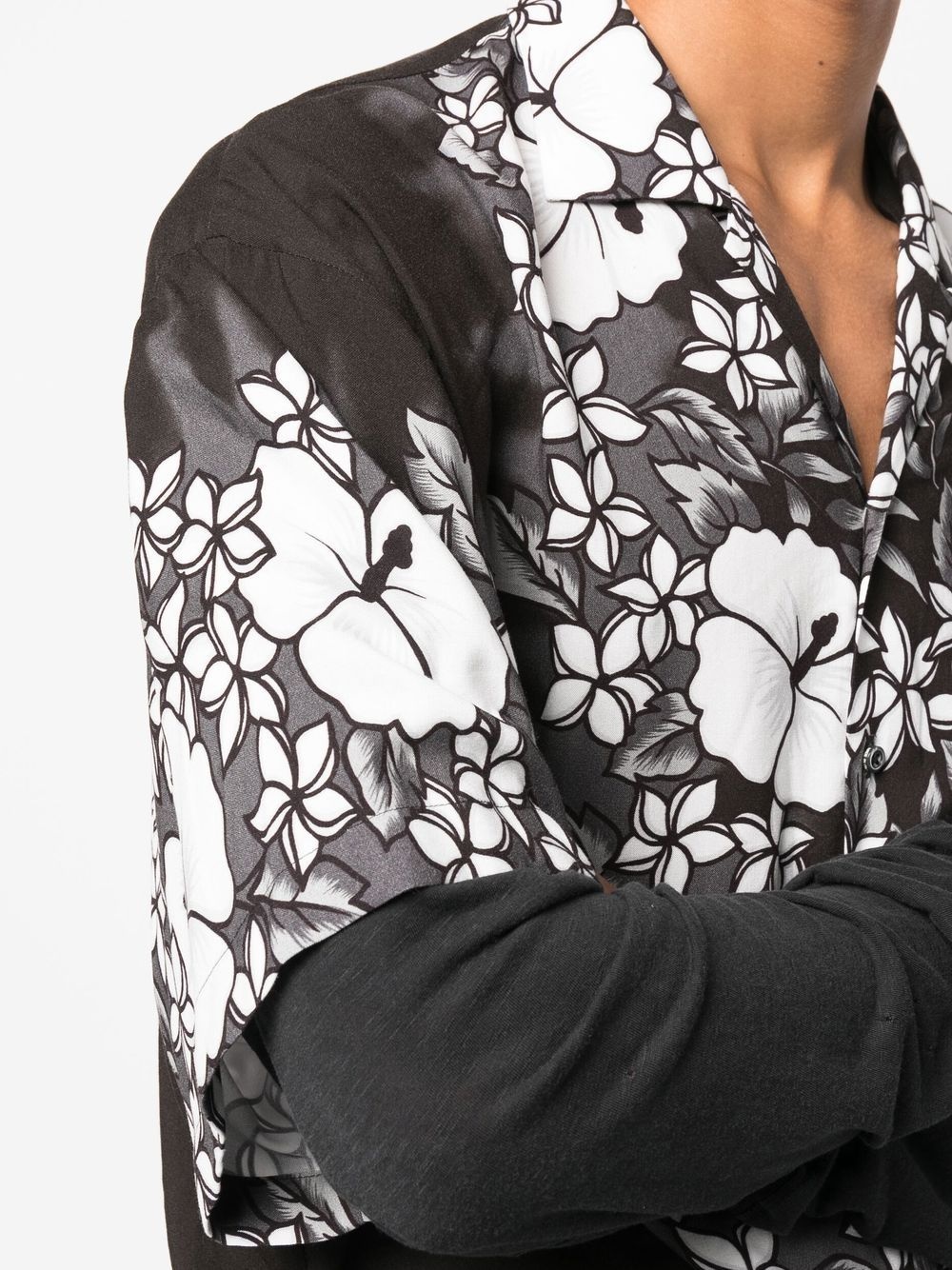 floral-print layered shirt - 5
