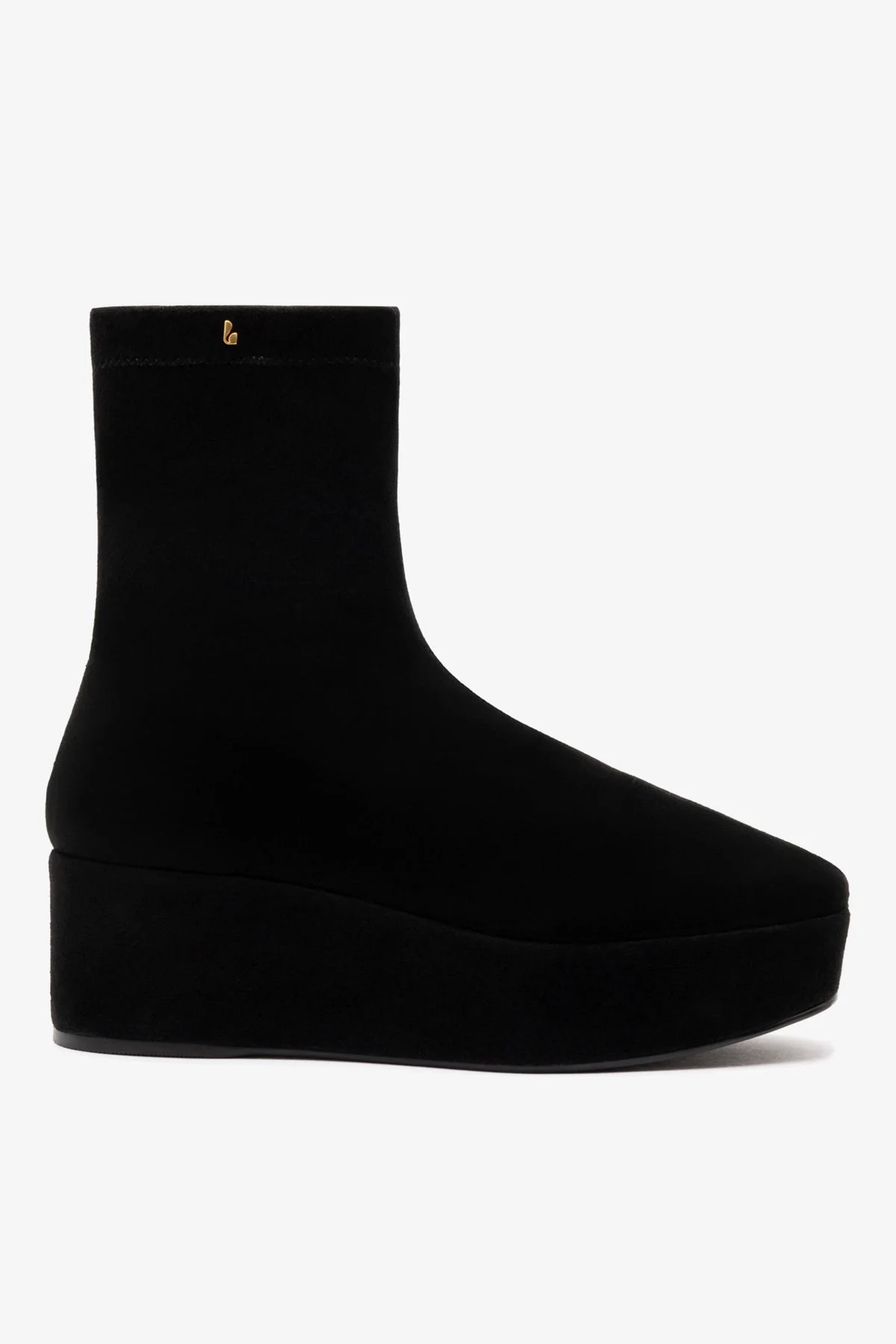 Dani Flatform Boot In Black Suede - 1